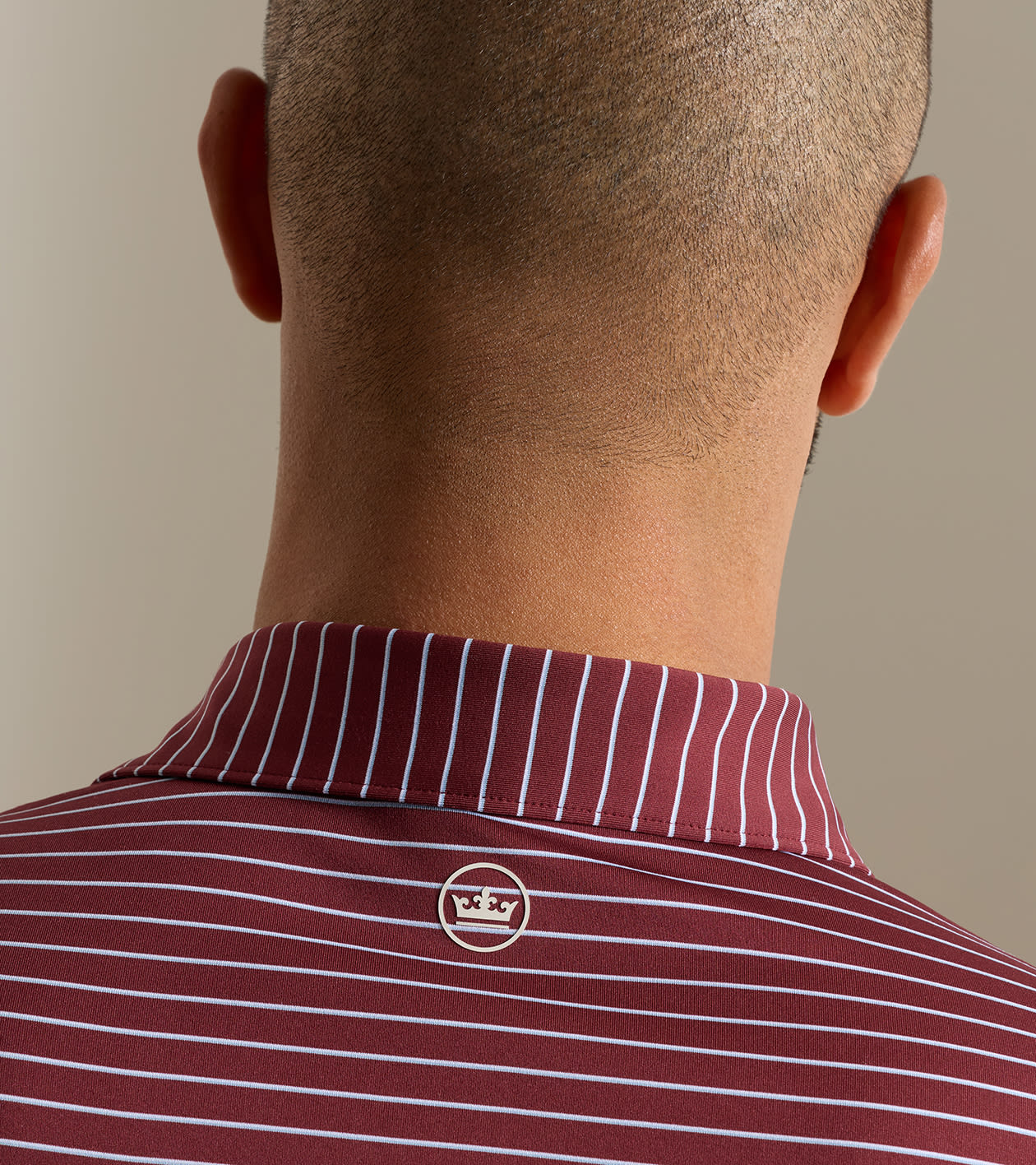 Oaks Performance Jersey Polo in Bordeaux - Alternate Image 3