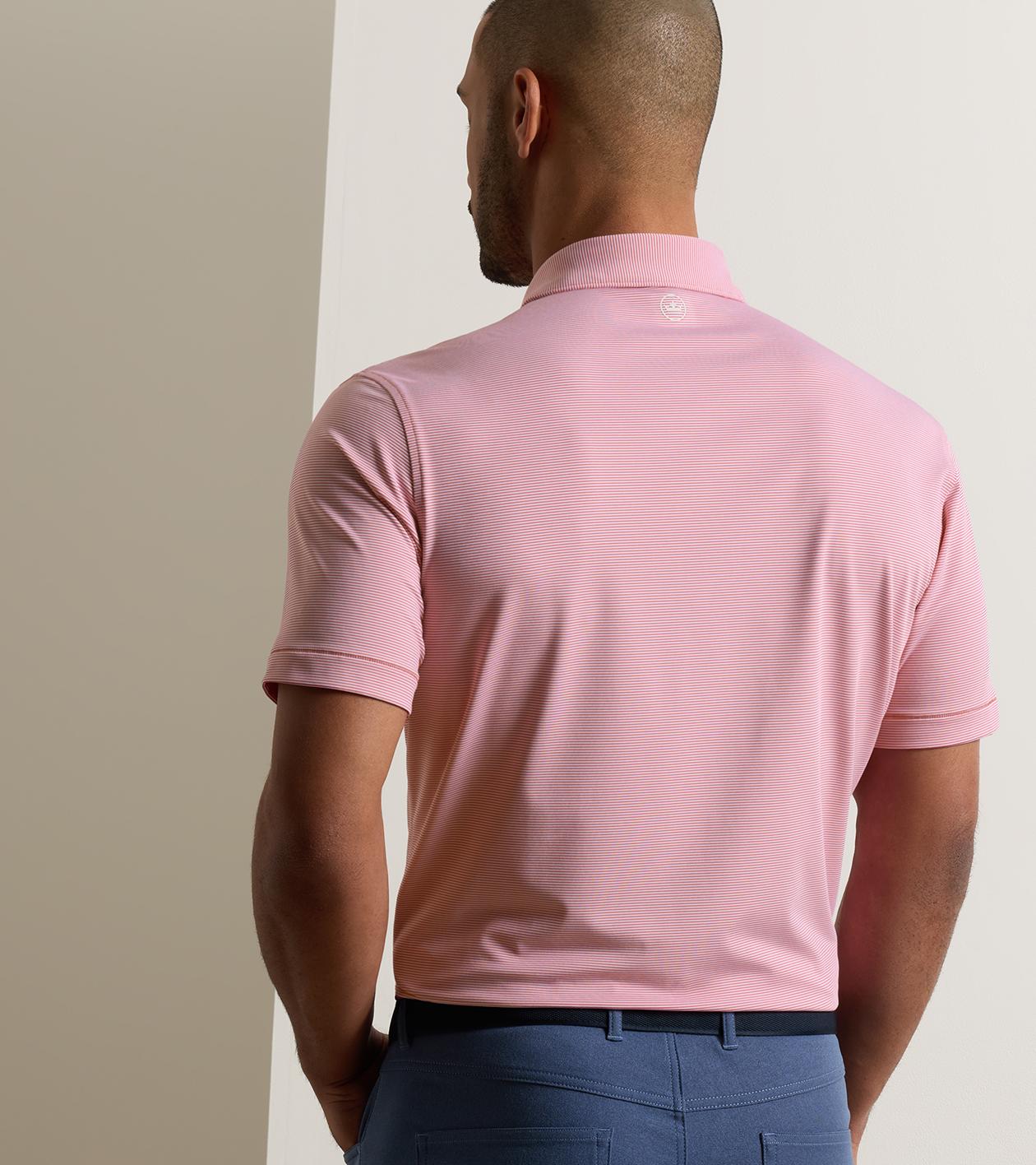 Jubilee Performance Jersey Polo in RED CORAL - Alternate Image 2