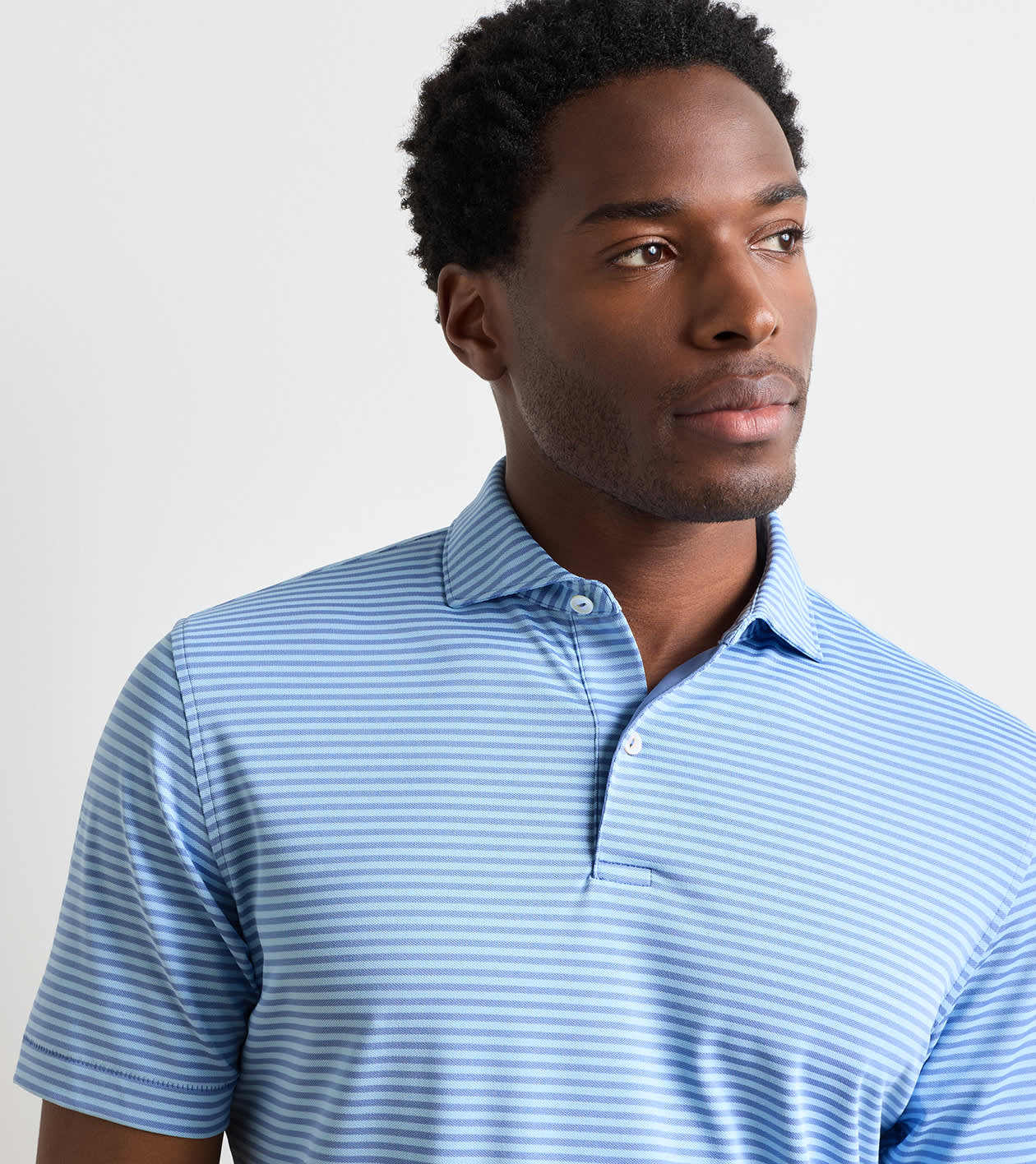 Verse Performance Mesh Polo in WINDY BLUE / BLUE FROST - Alternate Image 4
