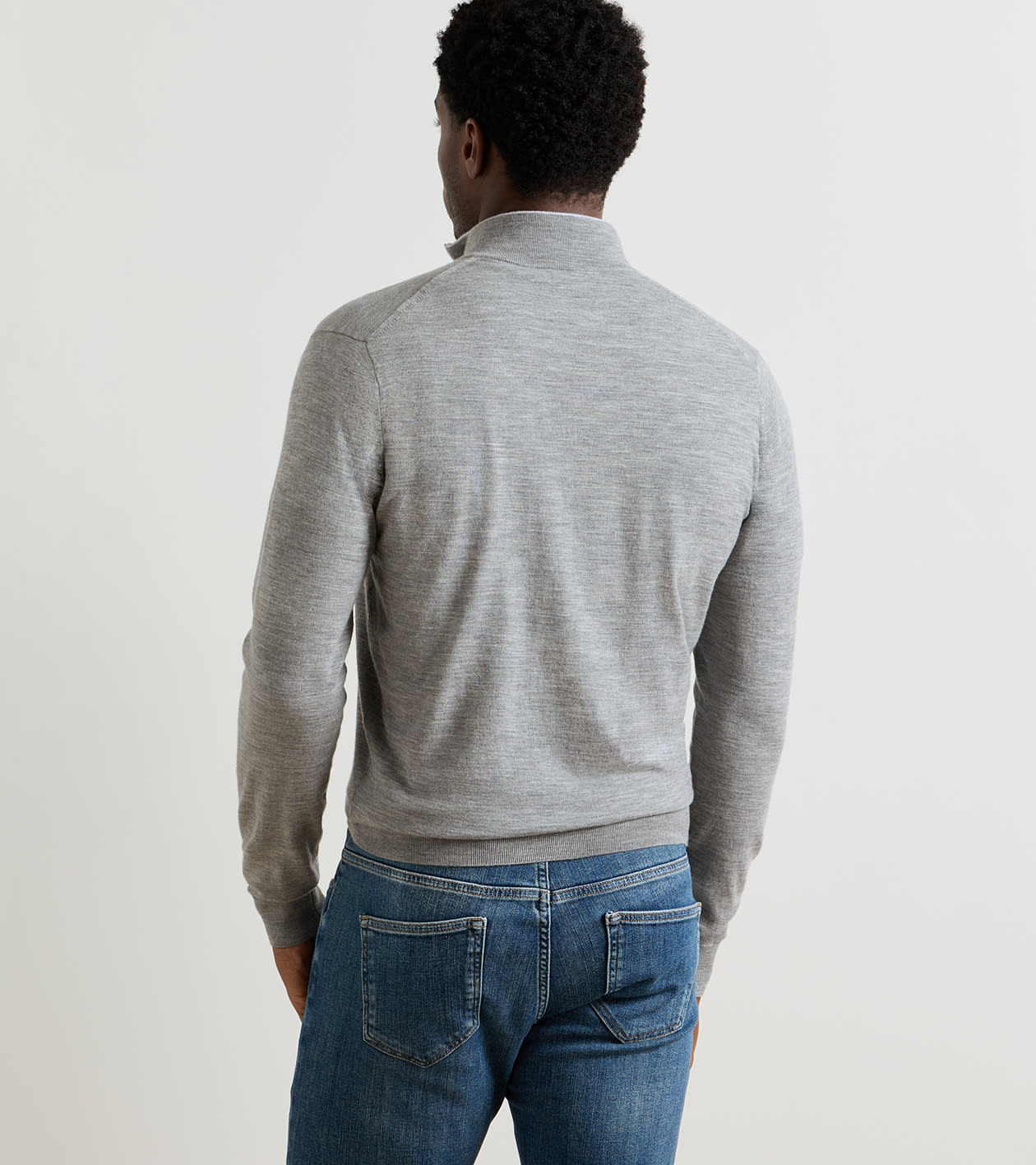 Excursionist Flex Quarter-Zip Jumper in Gale Grey - Alternate Image 2