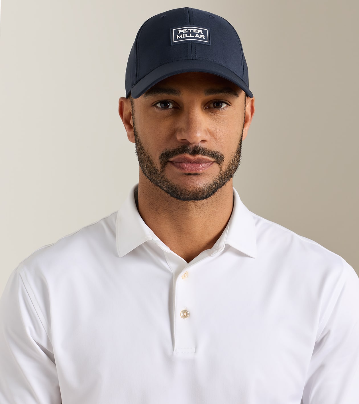 Pursuit Performance Stacked Logo Hat in Navy - Alternate Image 1
