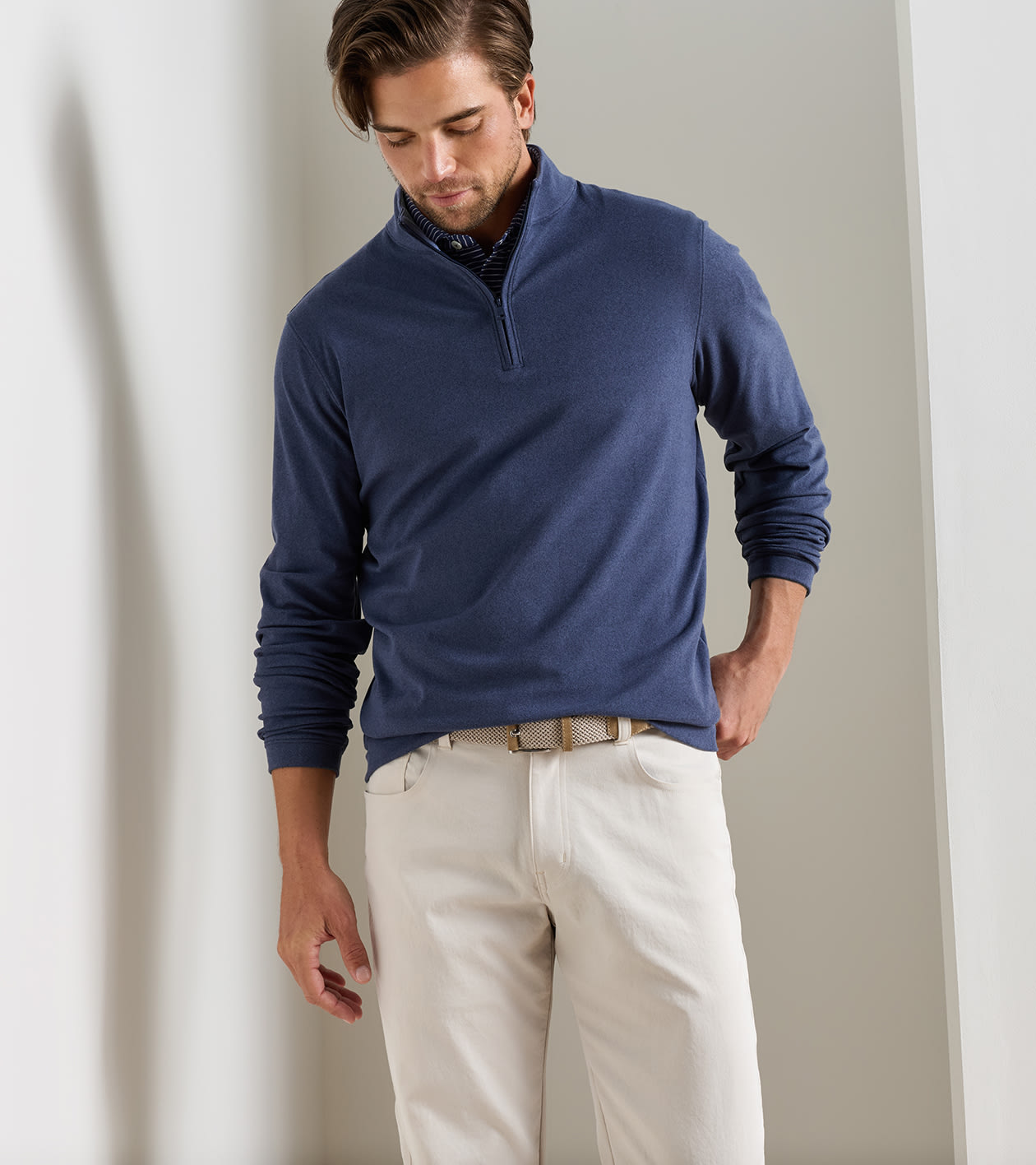 Ardent Air Performance Quarter-Zip in Navy - Alternate Image 1