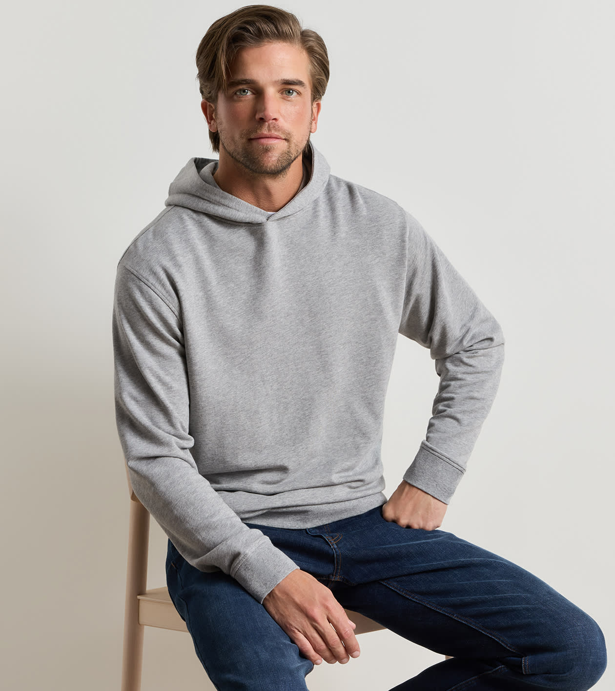 Oasis Pullover Hoodie in Gale Grey - Alternate Image 1