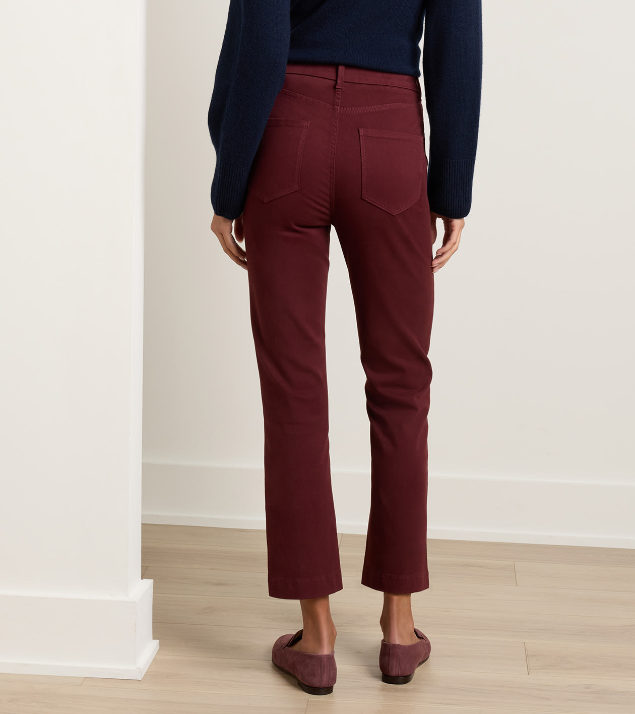 Karlie Kick Flare Pant in OX BLOOD - Alternate Image 2