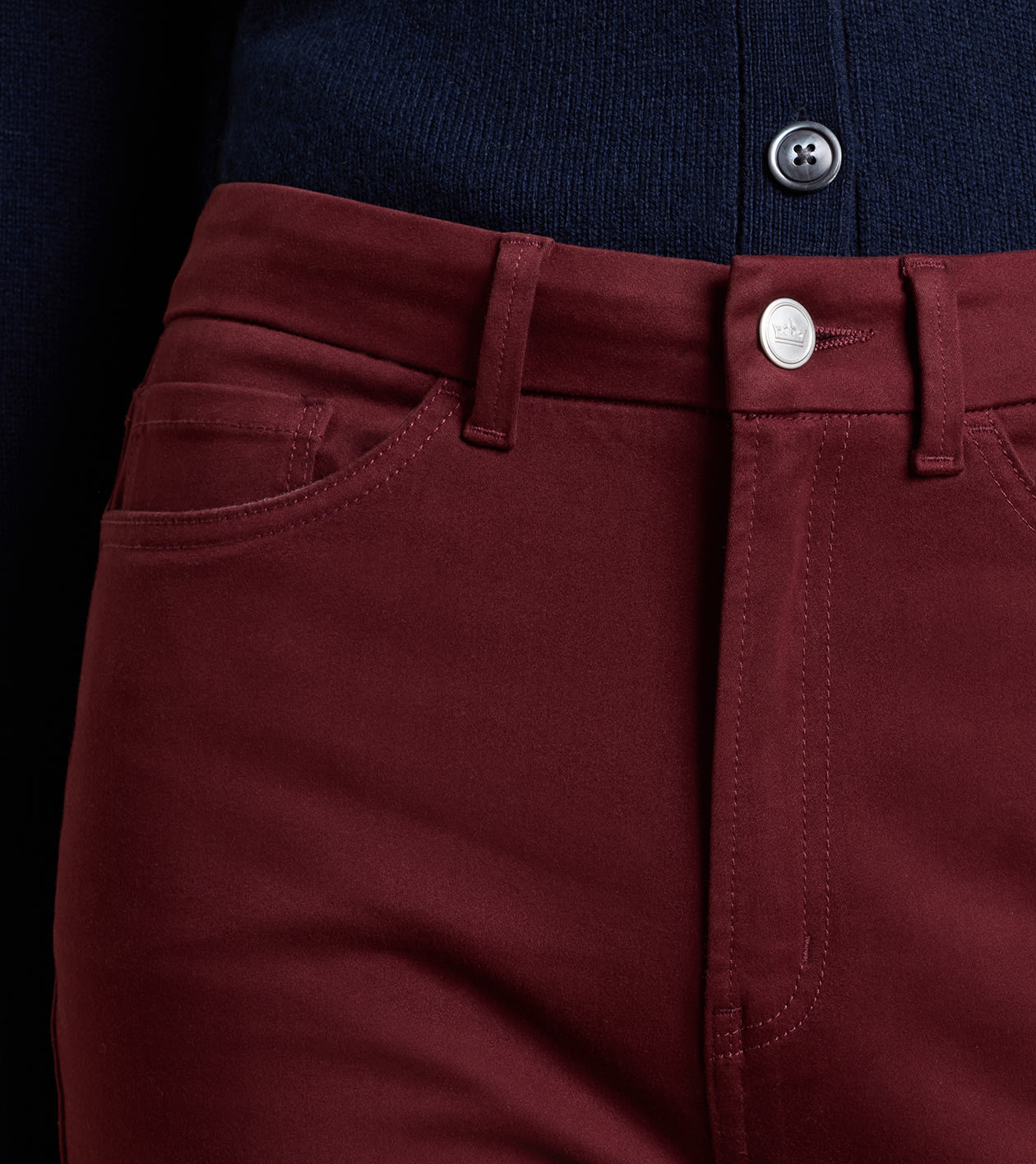 Karlie Kick Flare Pant in OX BLOOD - Alternate Image 3