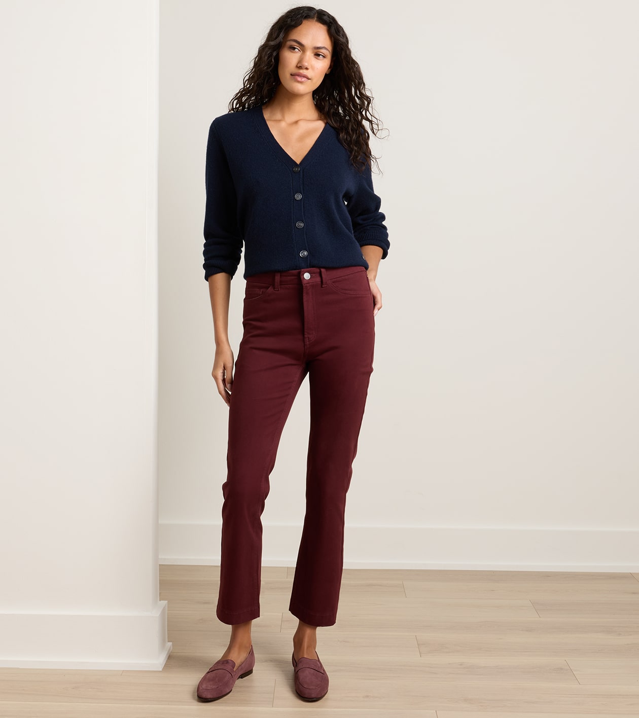 Karlie Kick Flare Pant in OX BLOOD - Alternate Image 1