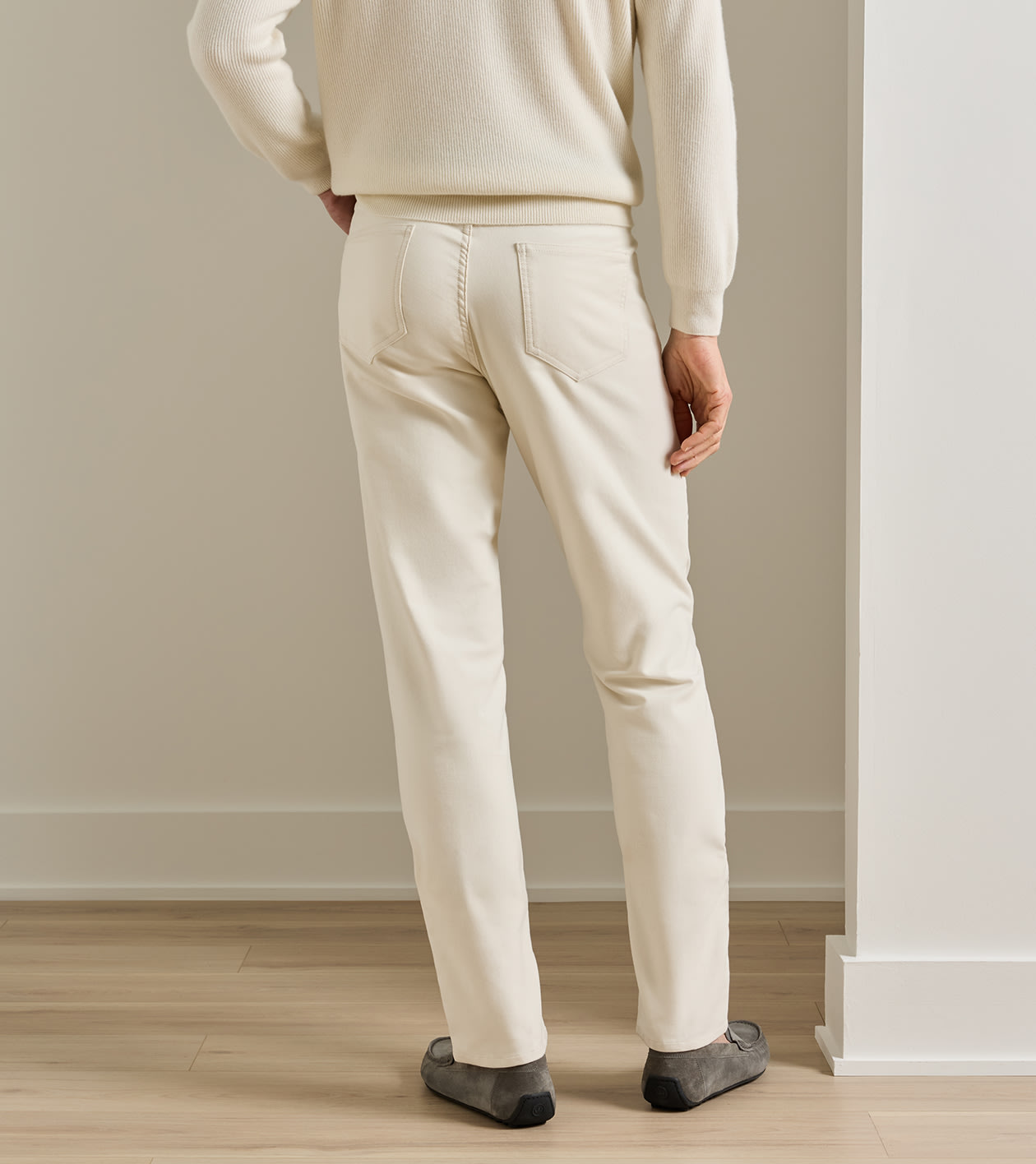 Manor Moleskin Five-Pocket Pant in Almond - Alternate Image 2