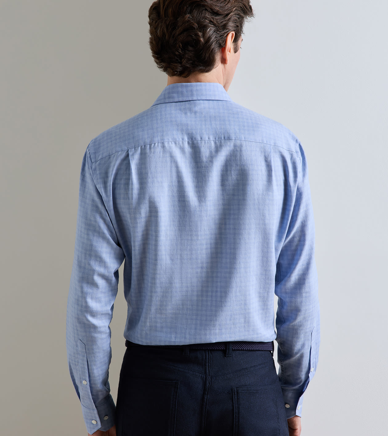 Felix Cotton Sport Shirt in WINDY BLUE - Alternate Image 2