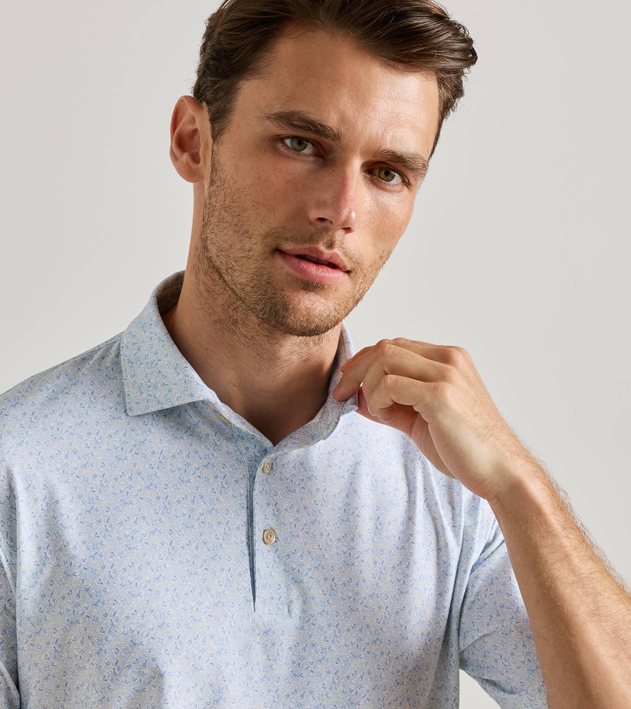 Andover Performance Jersey Polo in White - Alternate Image 4