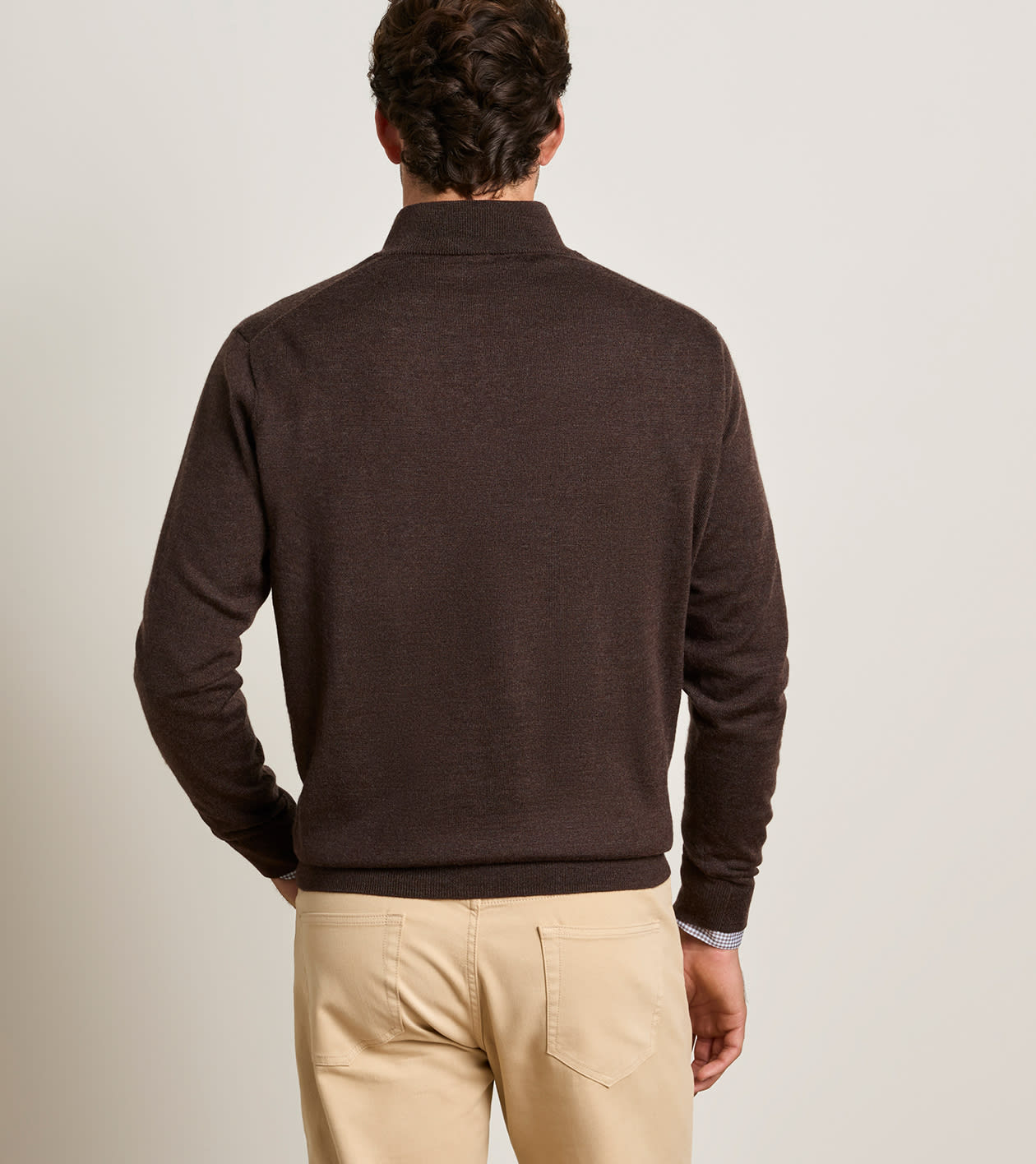 Autumn Crest Suede Trim Quarter-Zip in FRENCH PRESS - Alternate Image 2