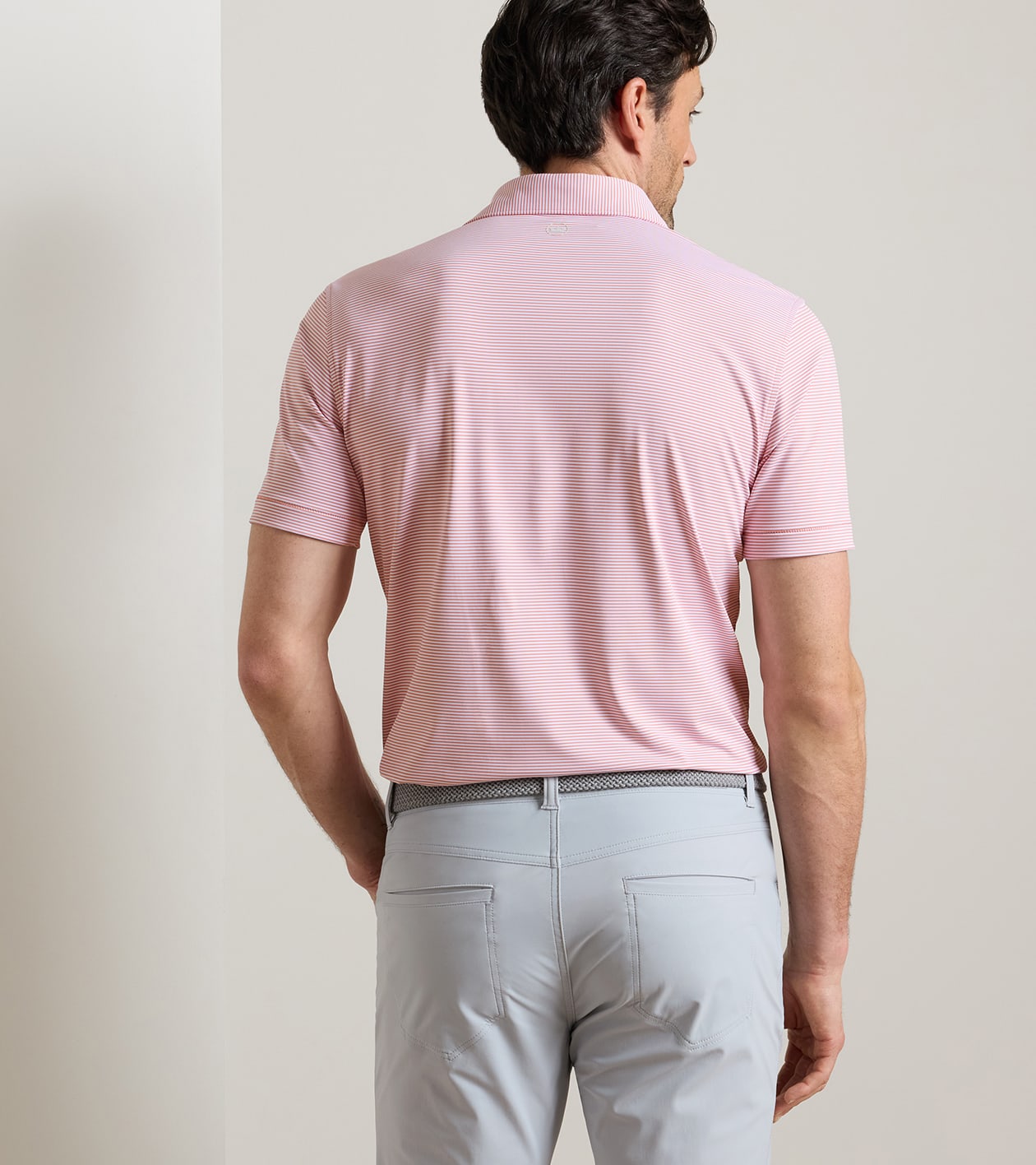 Cadenza Performance Jersey Polo in MELROSE PINK - Alternate Image 2