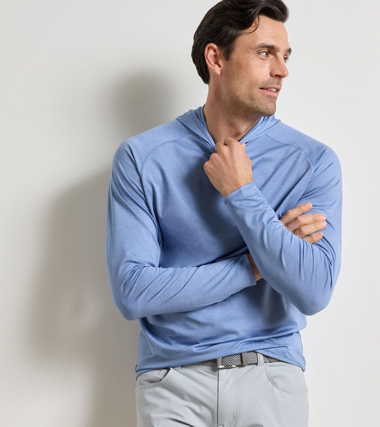 Stealth Performance Hoodie in WINDY BLUE - Alternate Image 1