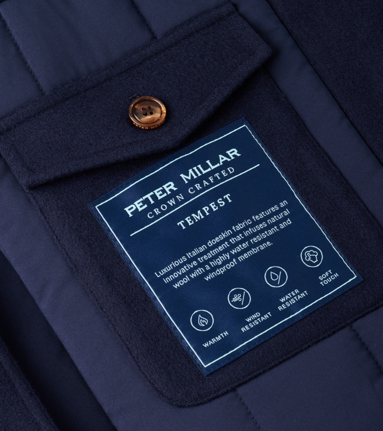 Tempest Wool Coat in Navy - Alternate Image 5