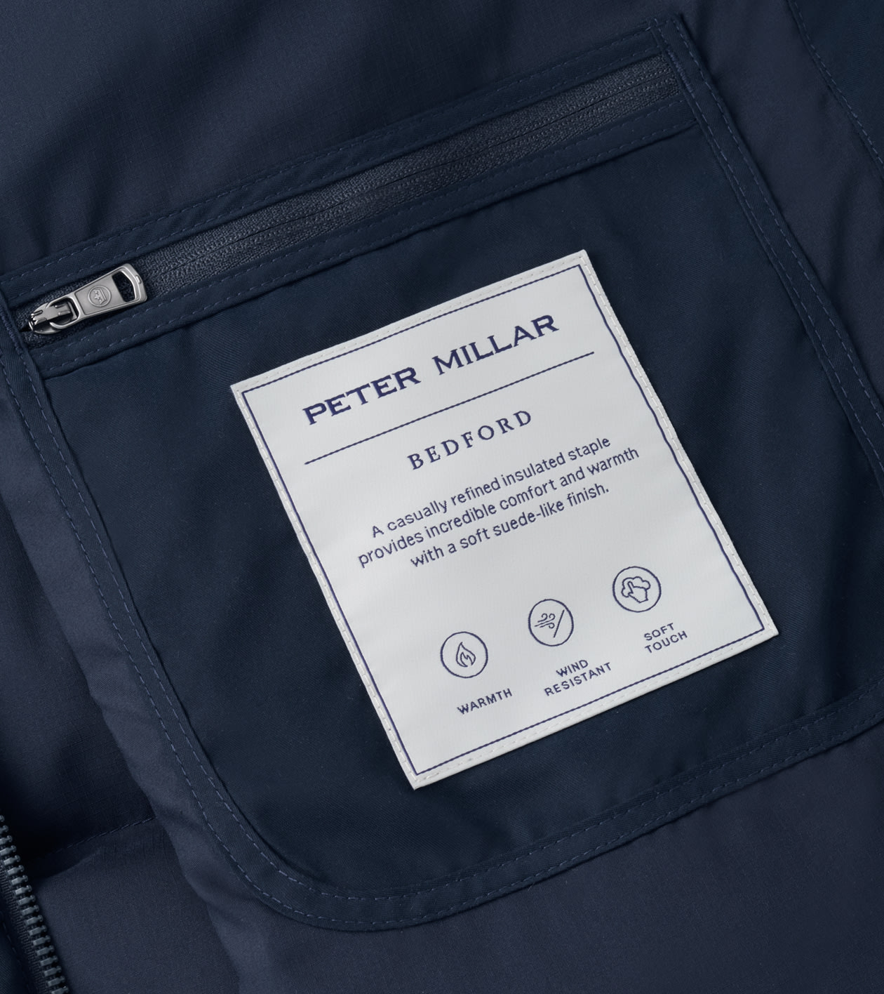 Bedford Quilted Vest in Dark Navy - Alternate Image 5