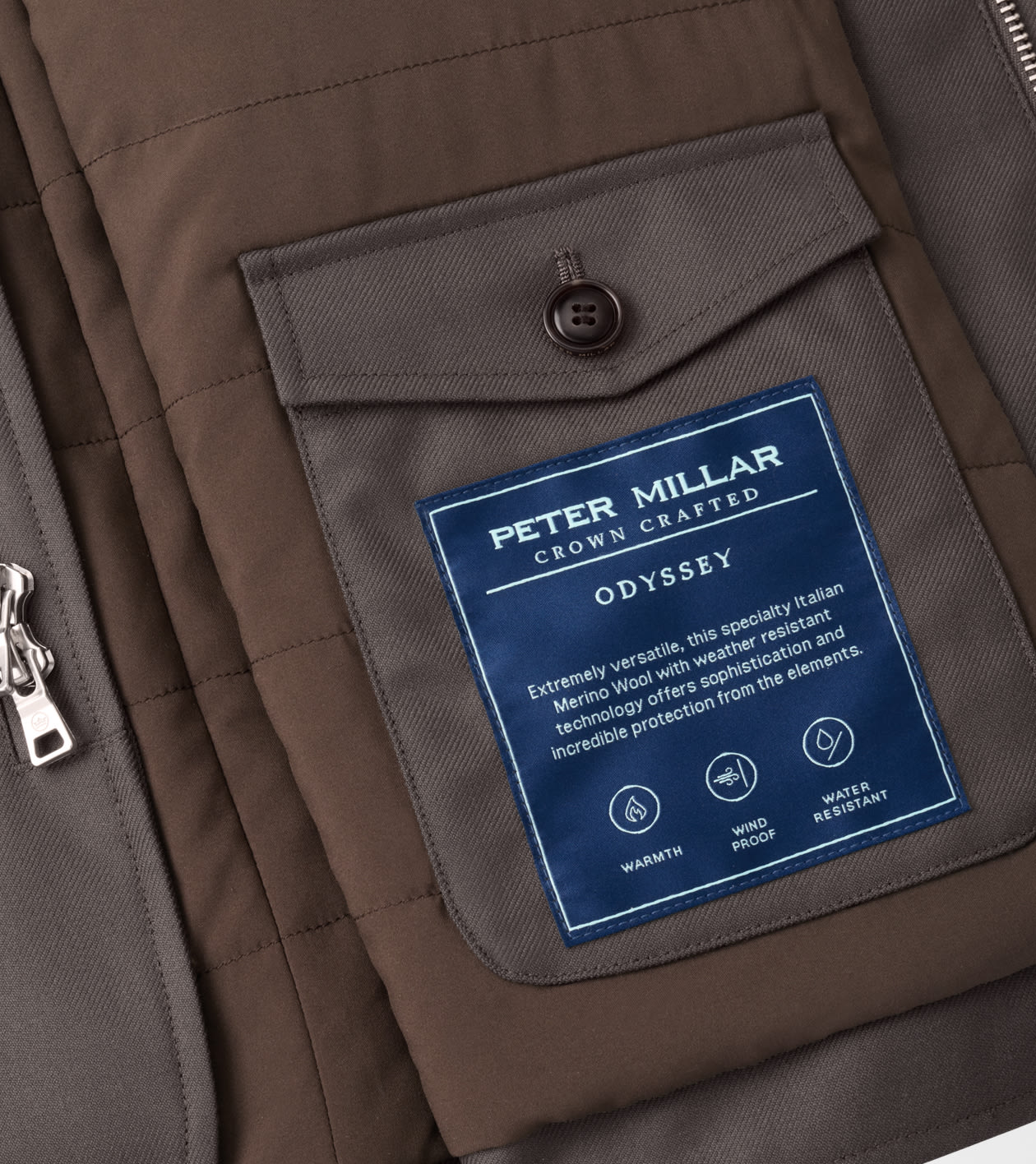 Odyssey Twill Zip Blazer in ASH BROWN - Alternate Image 6