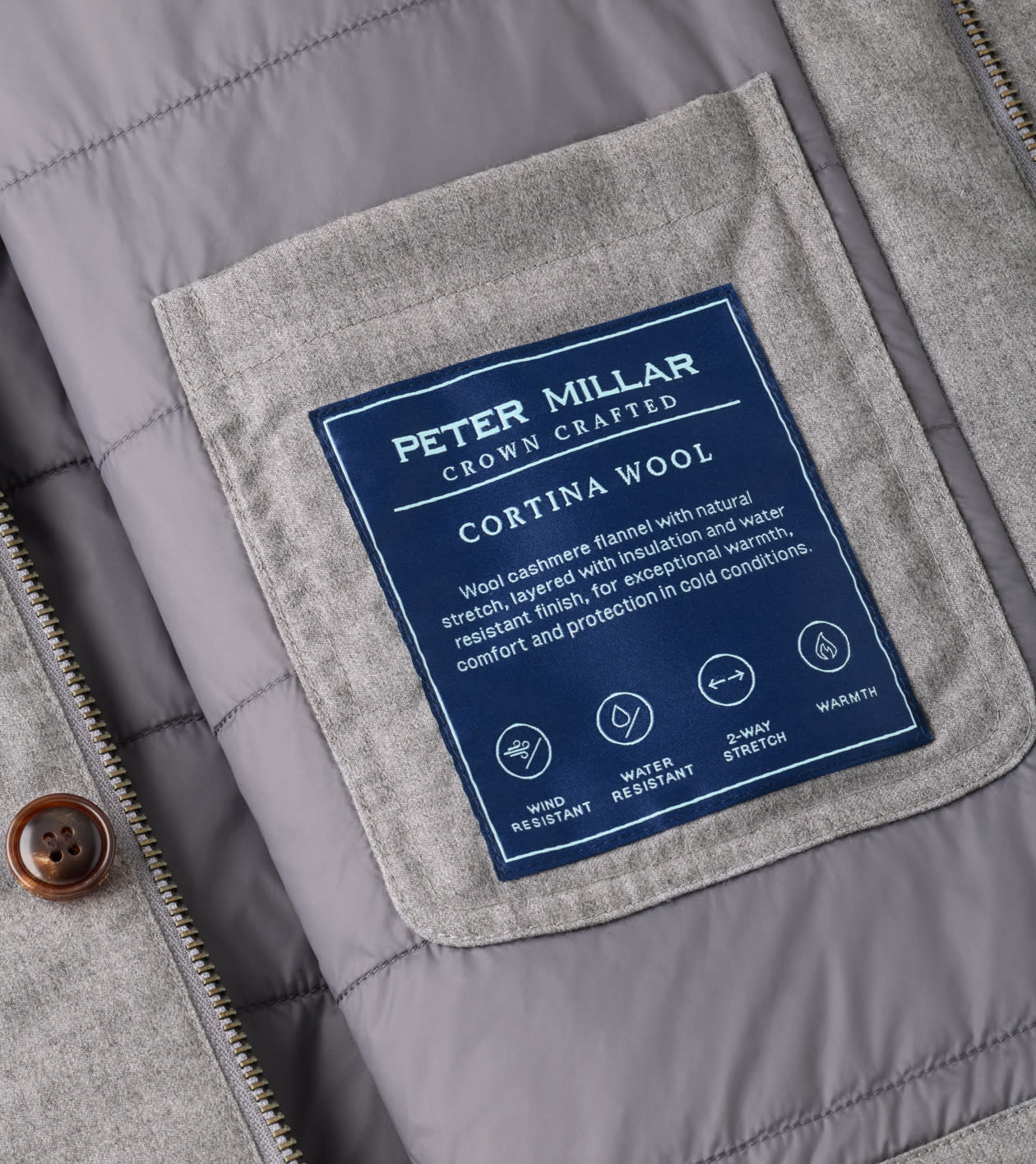 Cortina Insulated Chore Coat in Argento - Alternate Image 5