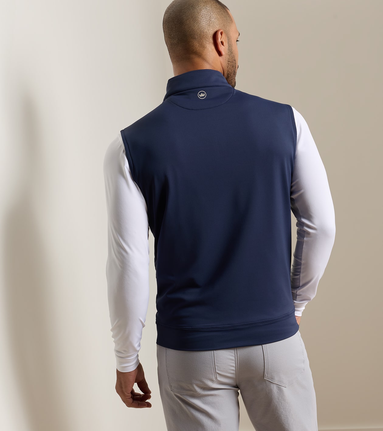 Galway Stretch Loop Terry Quarter-Zip Vest | Men's Vests | Peter