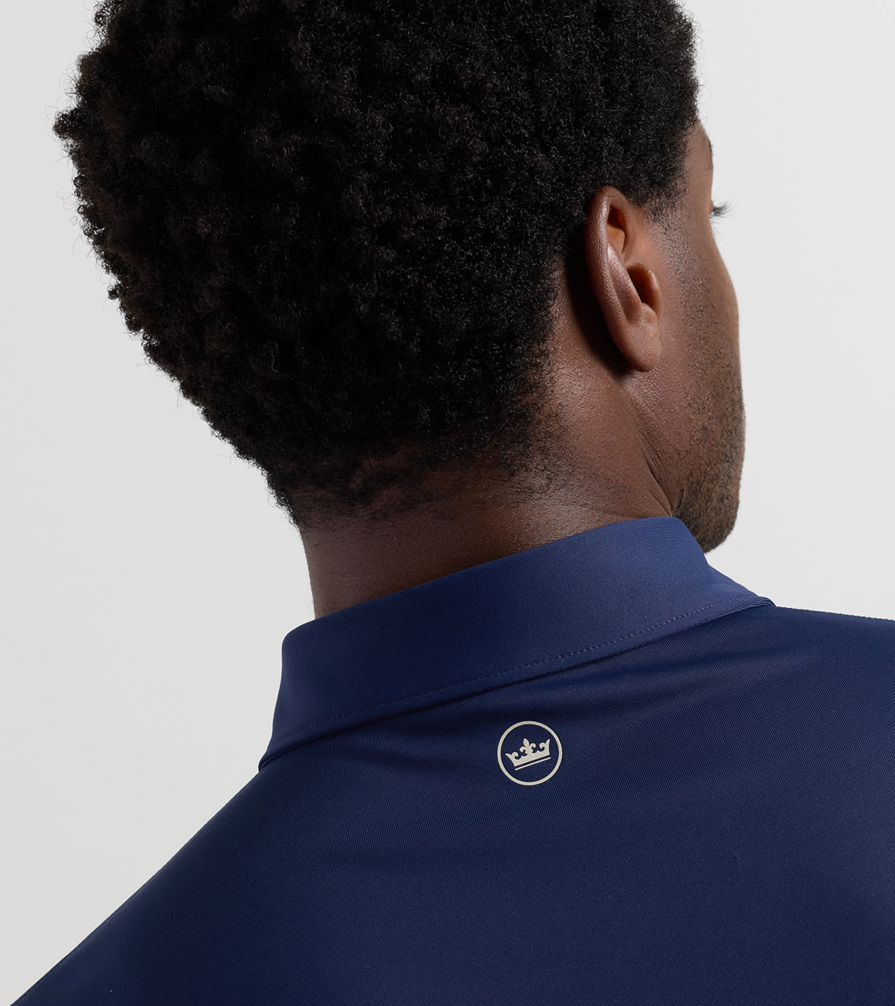 Solid Performance Jersey Polo in Navy - Alternate Image 3