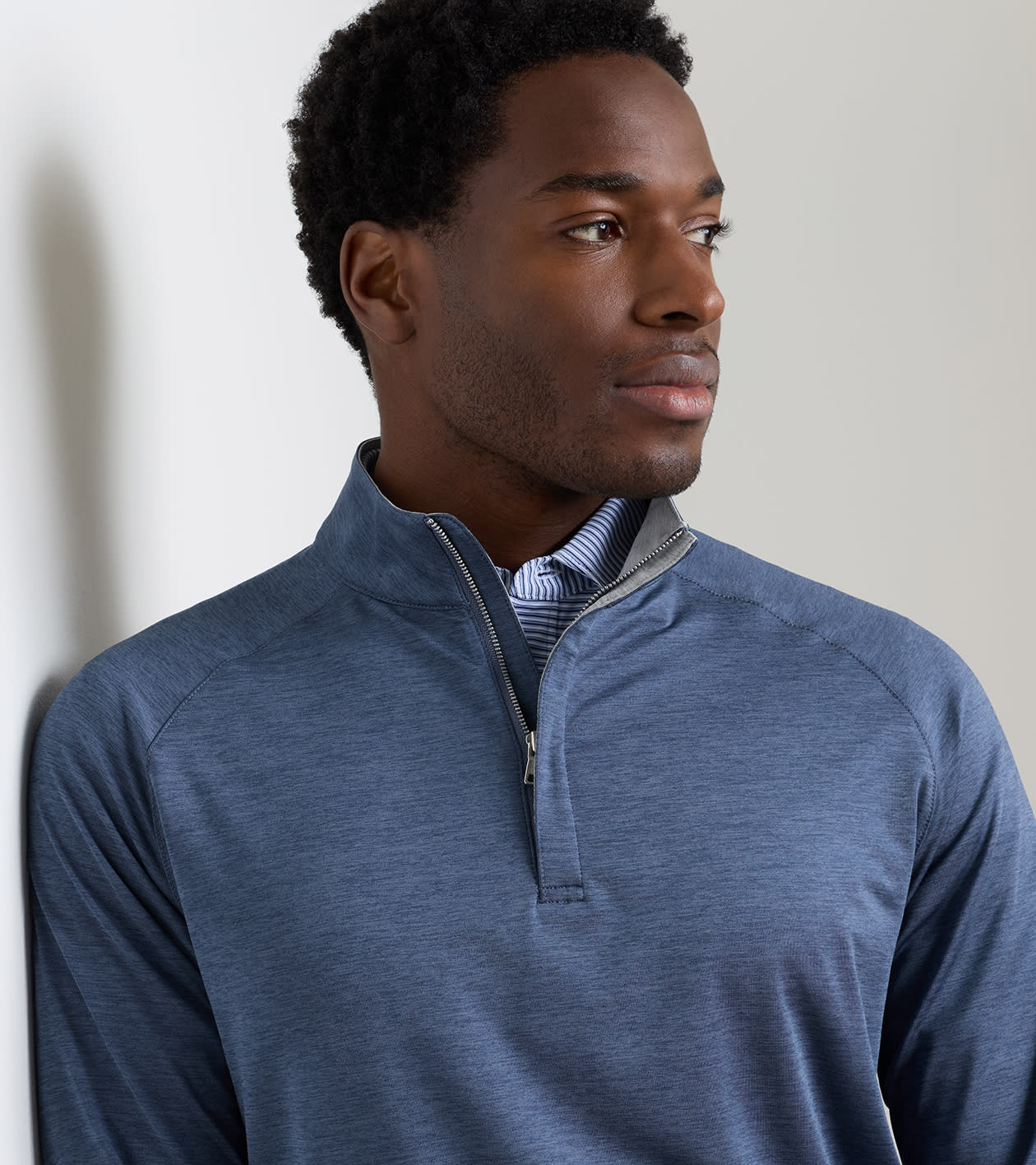 Stealth Performance Quarter-Zip in CADET - Alternate Image 3