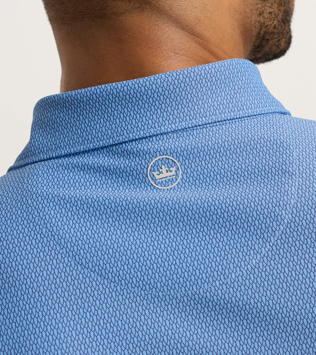 Currituck Performance Mesh Polo in Cottage Blue - Alternate Image 3
