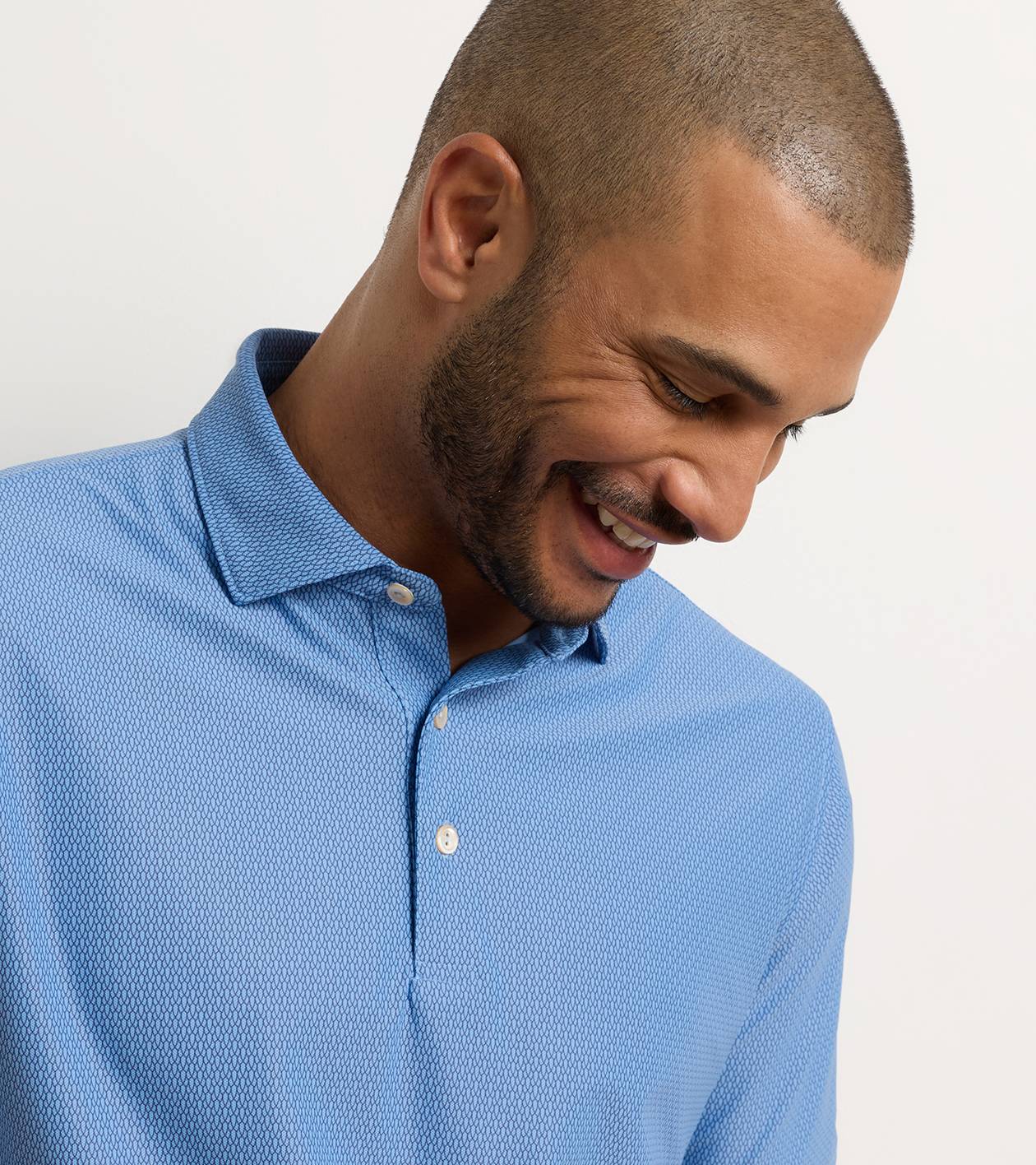 Currituck Performance Mesh Polo in Cottage Blue - Alternate Image 4