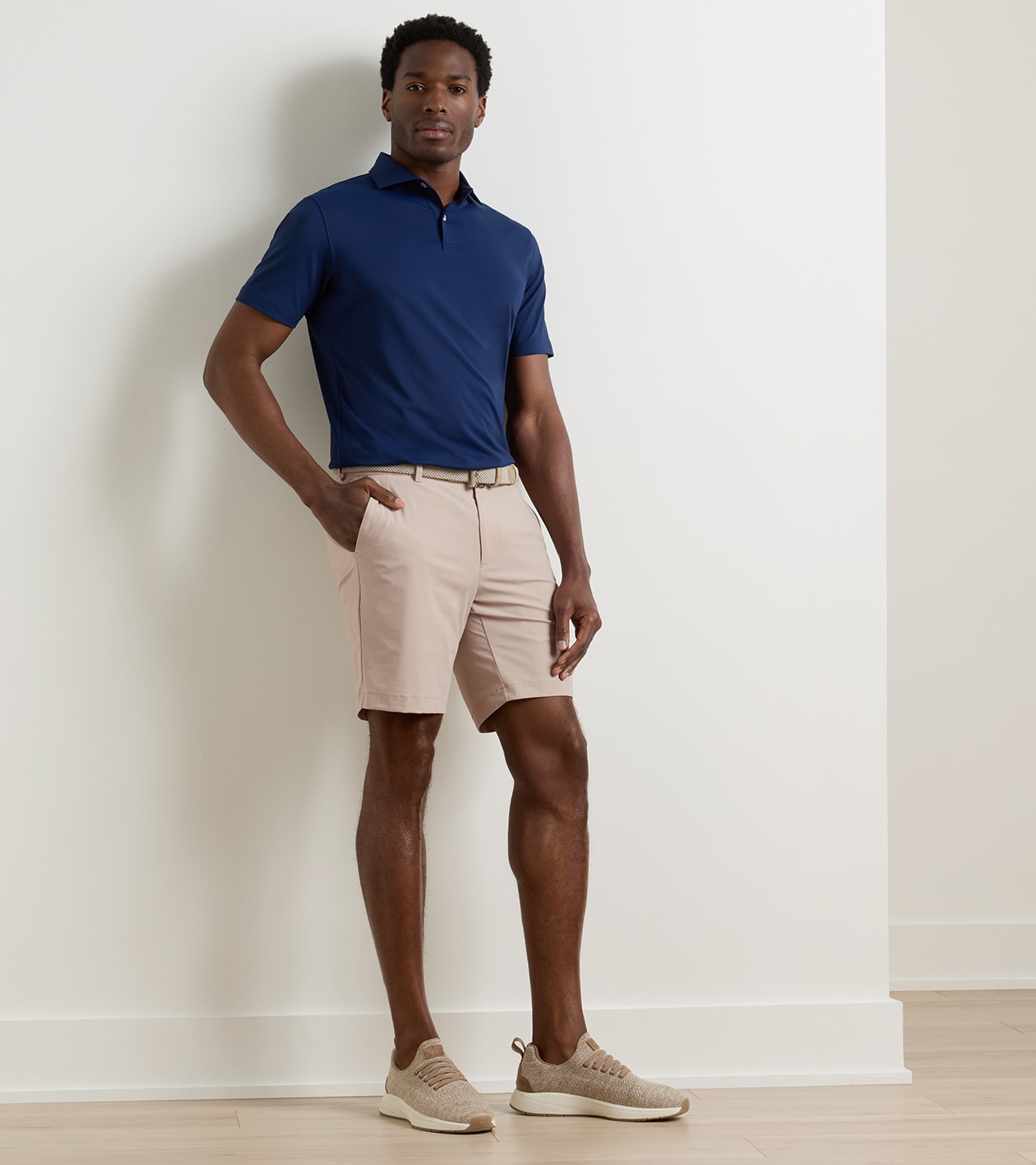 Bingham Performance Short in Khaki - Alternate Image 1