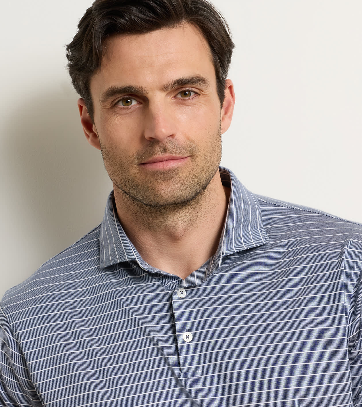 Excursionist Flex Striped Short-Sleeve Polo in Navy - Alternate Image 3