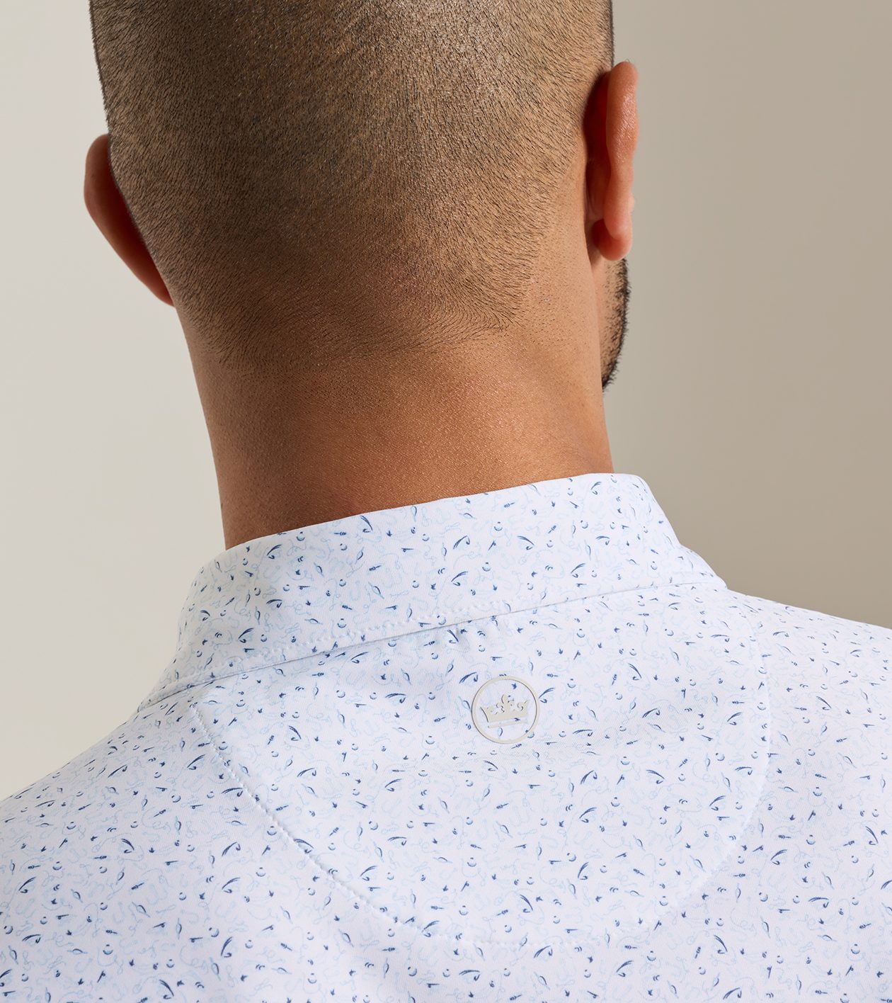 On The Line Performance Jersey Polo in White - Alternate Image 3