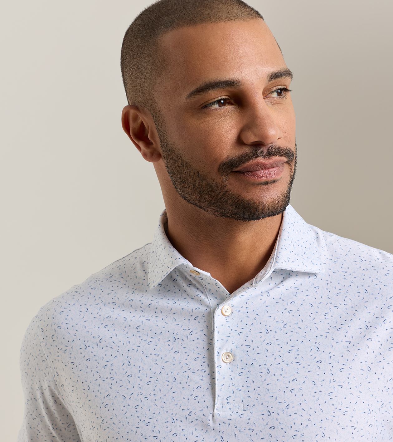 On The Line Performance Jersey Polo in White - Alternate Image 4
