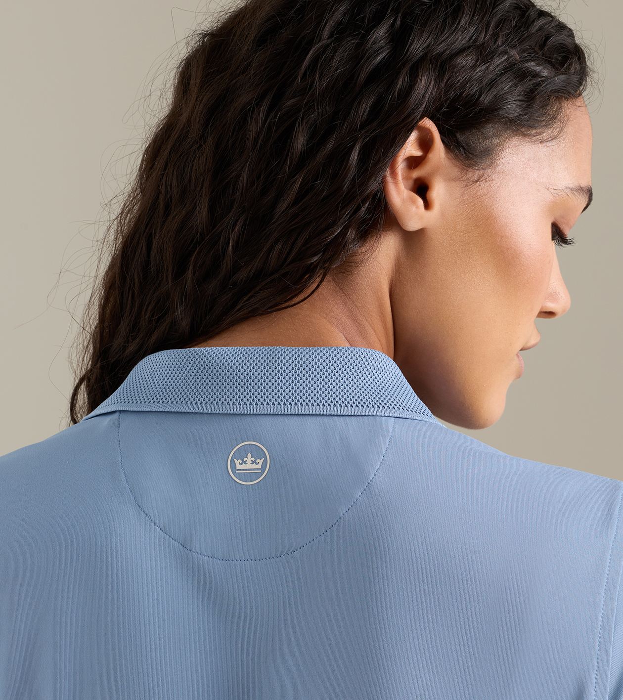 Keswick Zip Neck Short-Sleeve Polo in RAINWATER - Alternate Image 3