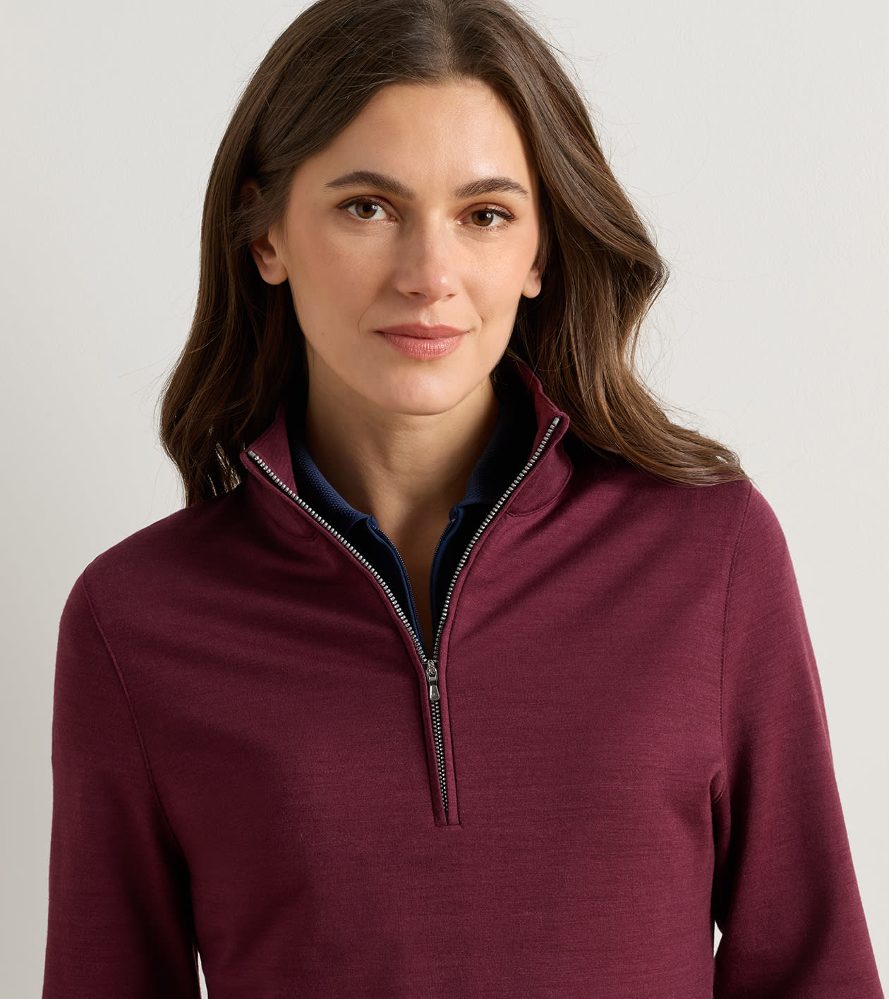 Excursionist Flex Knit Quarter-Zip in OX BLOOD - Alternate Image 3
