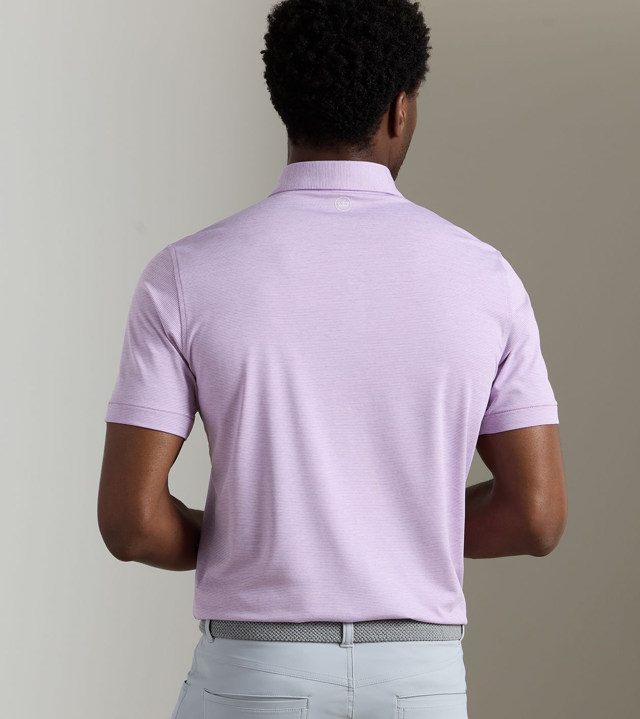 Treble Performance Jersey Polo in SOFT ORCHID - Alternate Image 2