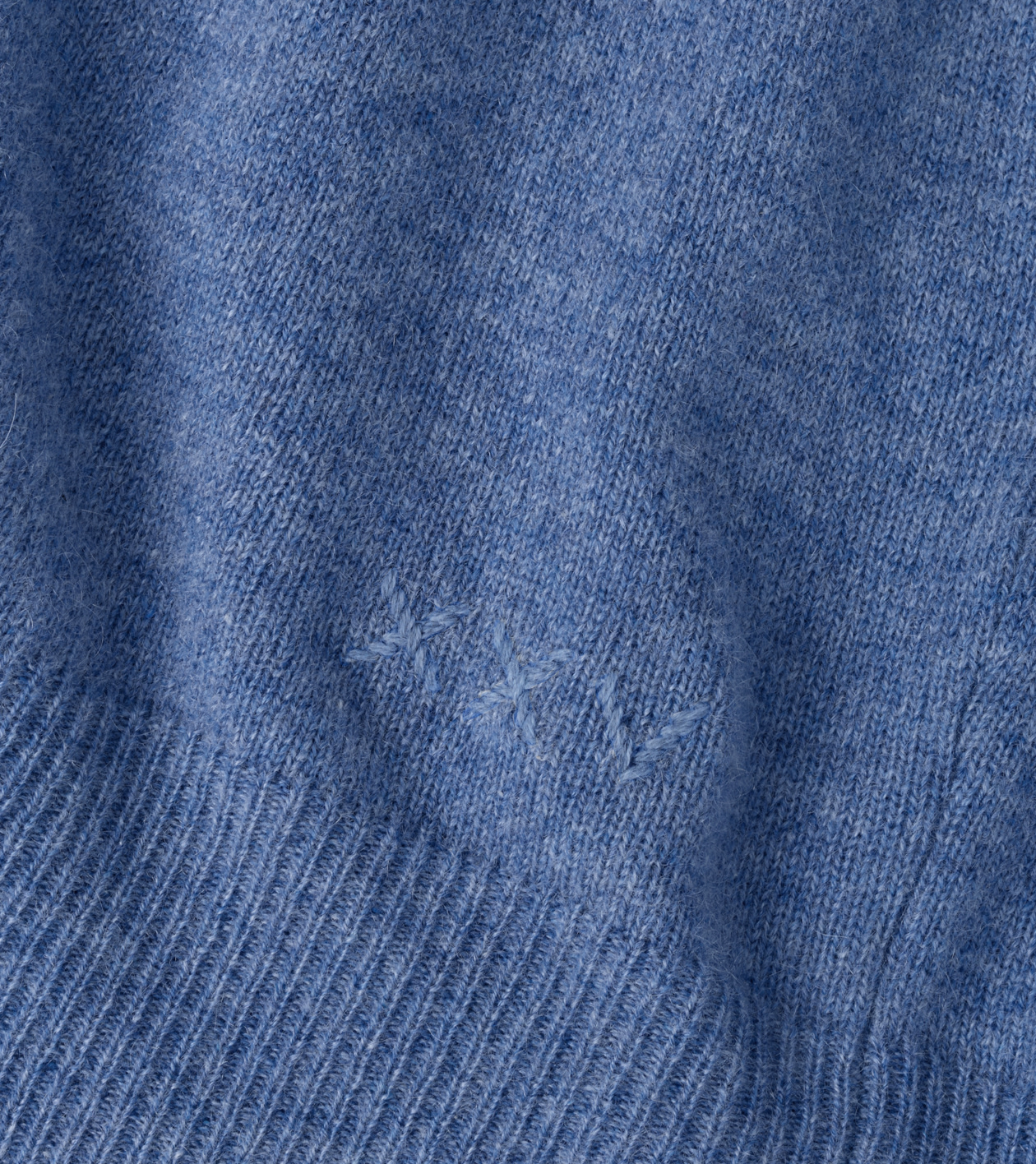 25th Anniversary Cashmere Quarter-Zip Jumper in Astral Blue - Alternate Image 4