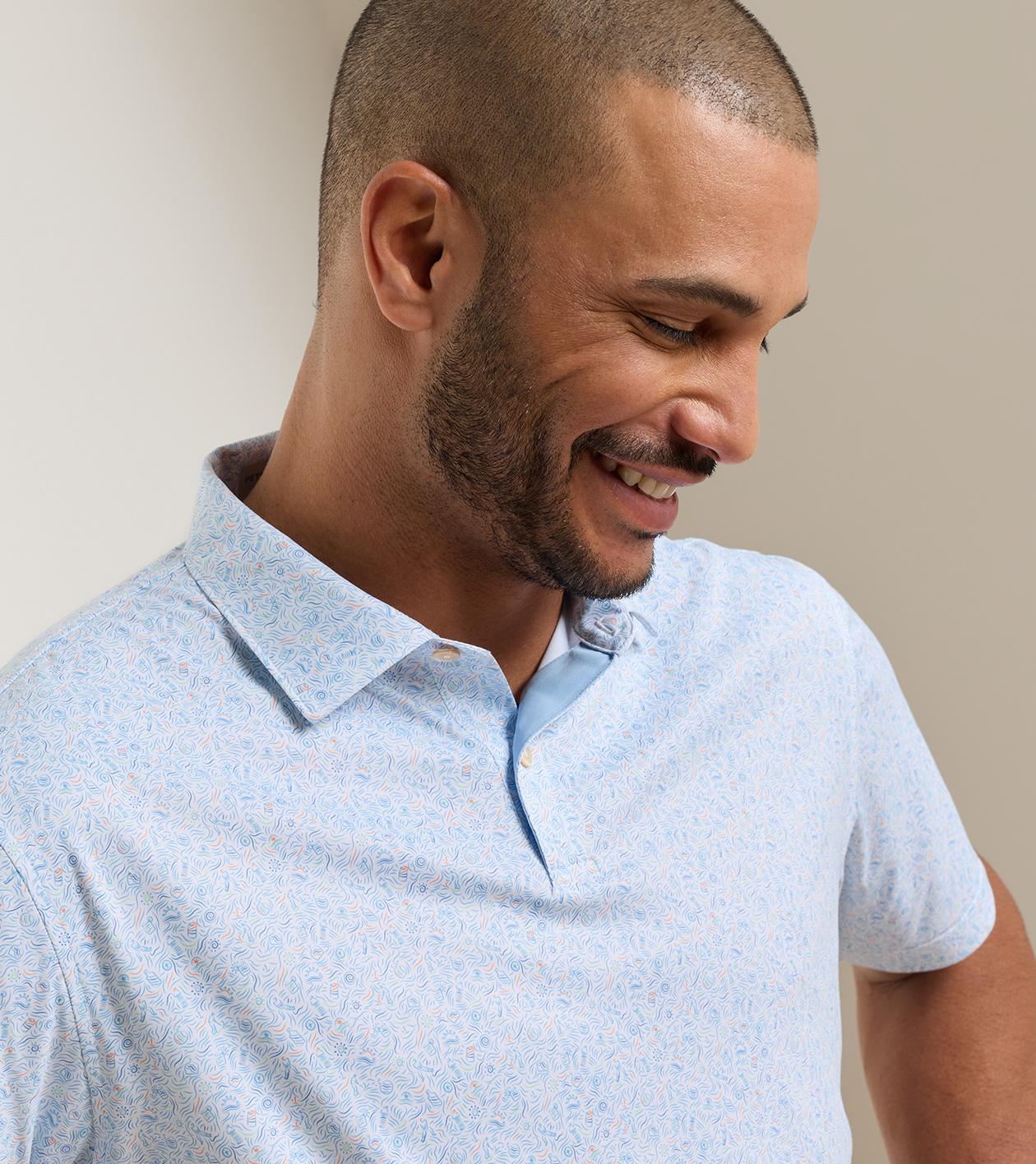 Featherweight Water Hazard Performance Polo in White - Alternate Image 3