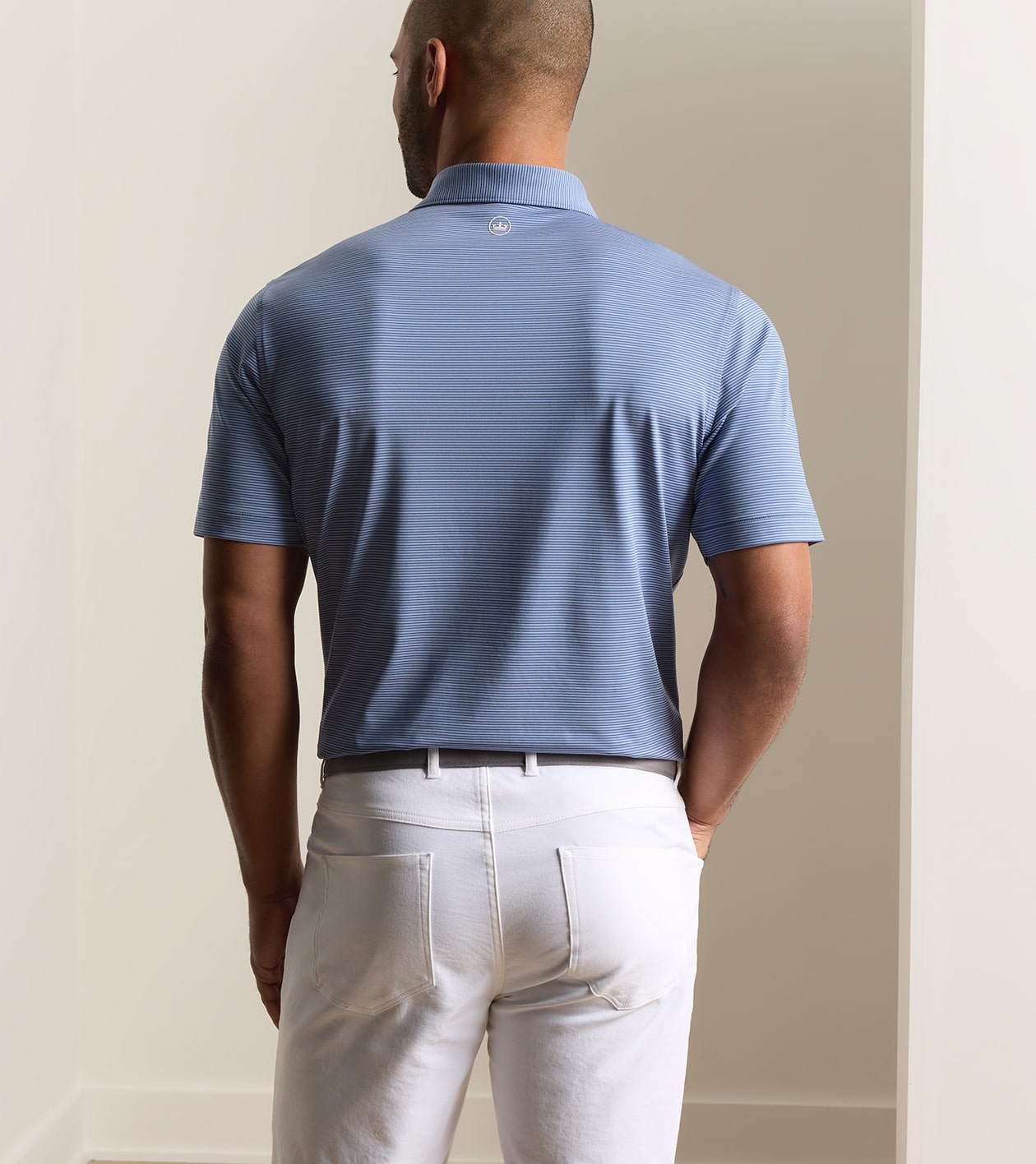 Pierce Performance Jersey Polo in BALI BLUE - Alternate Image 2