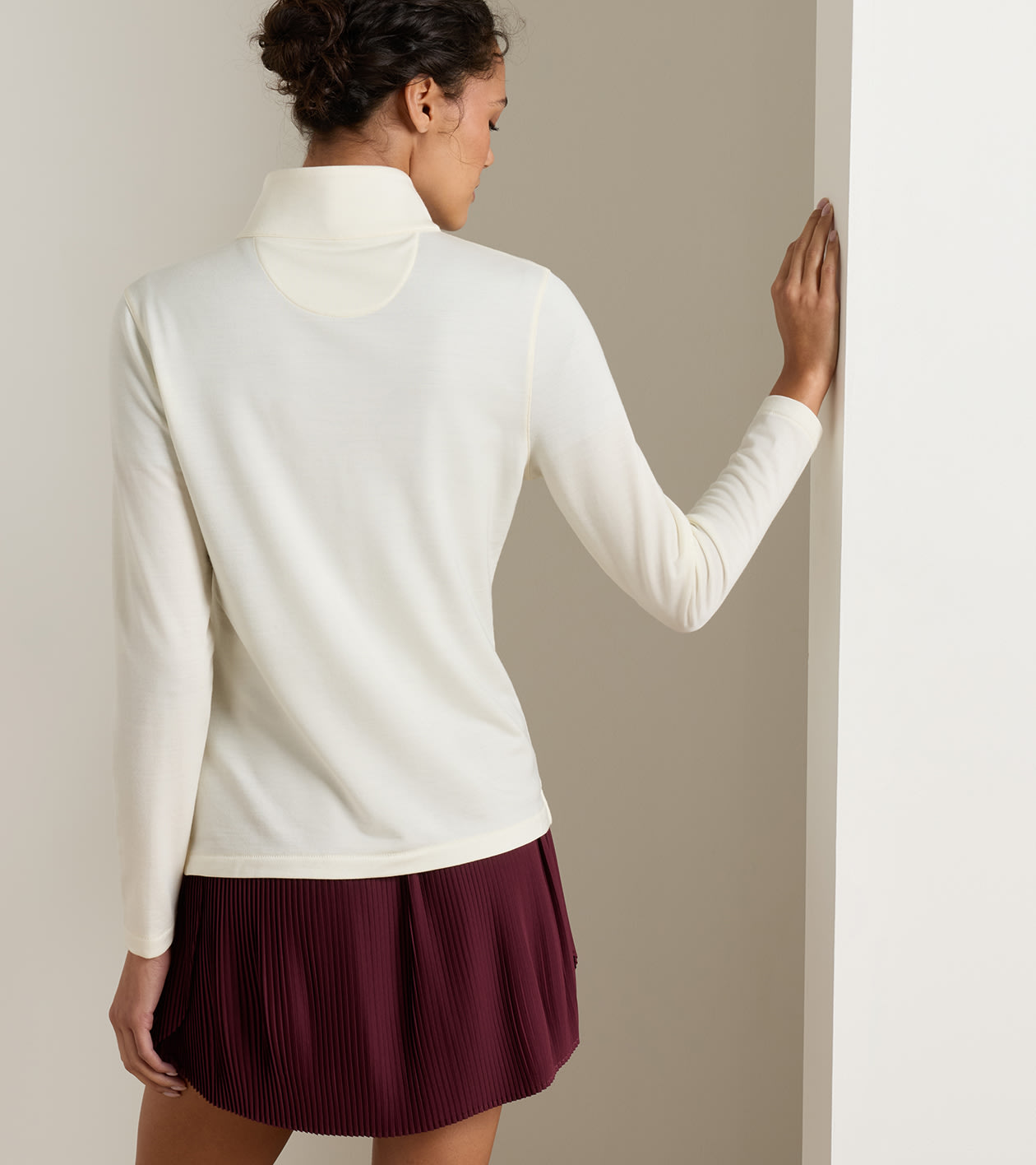 Excursionist Flex Knit Quarter-Zip in Ivory - Alternate Image 2