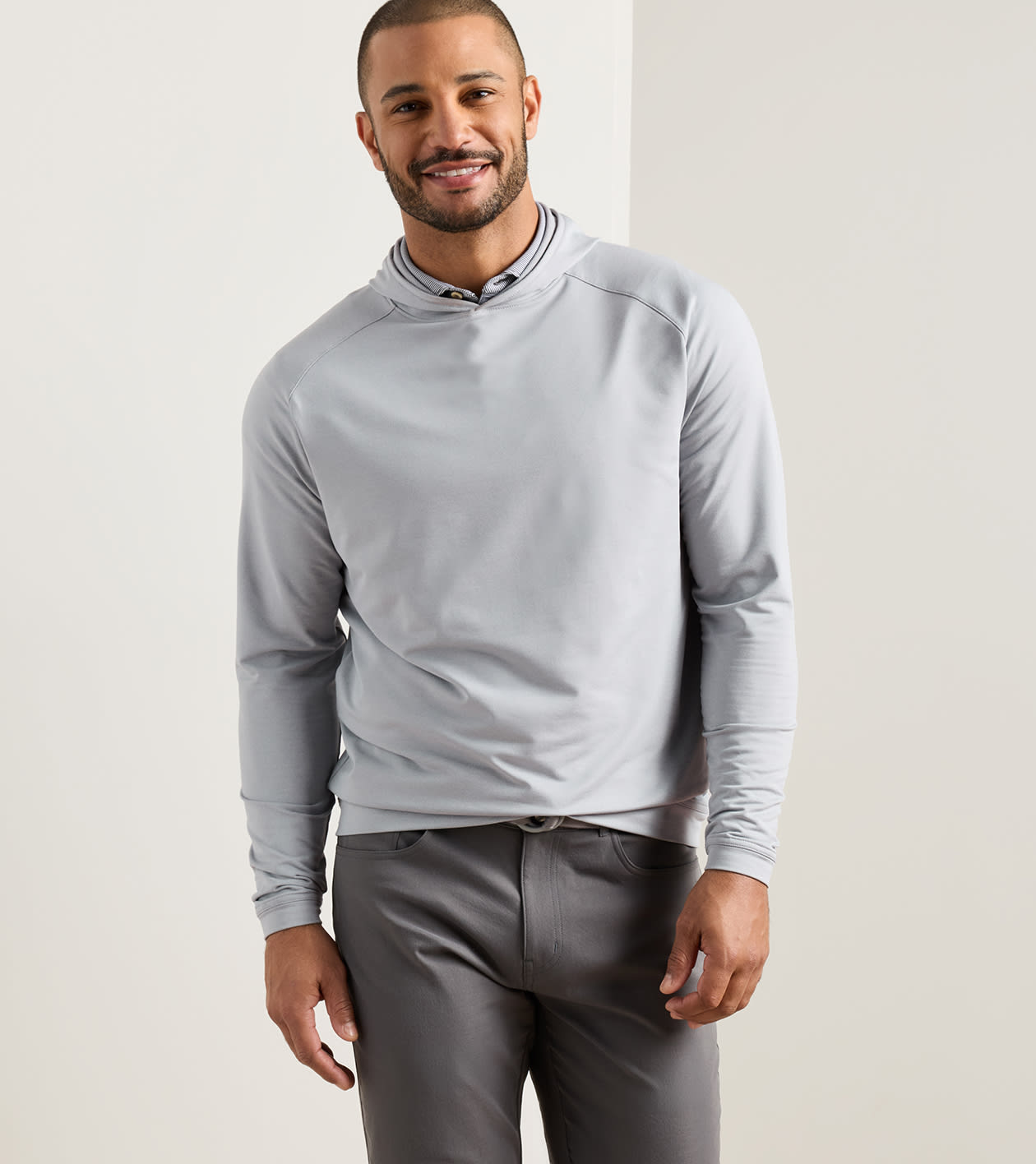 Pine Performance Hoodie in Gale Grey - Alternate Image 1