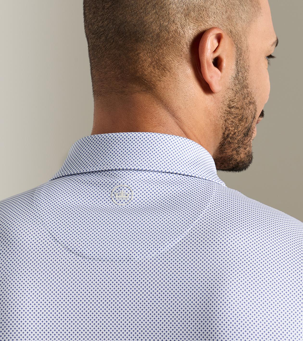 Phoenix Performance Jersey Polo in WHITE / BAIL BLUE - Alternate Image 3