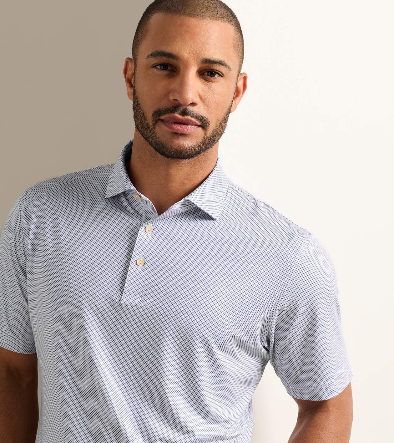 Phoenix Performance Jersey Polo in WHITE / BAIL BLUE - Alternate Image 4