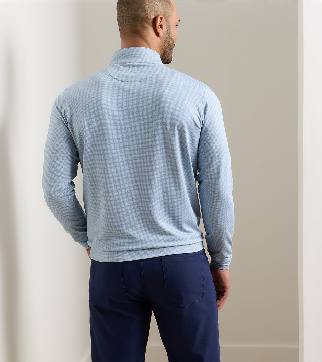 Perth Basketweave Performance Quarter-Zip in LAKESIDE - Alternate Image 2
