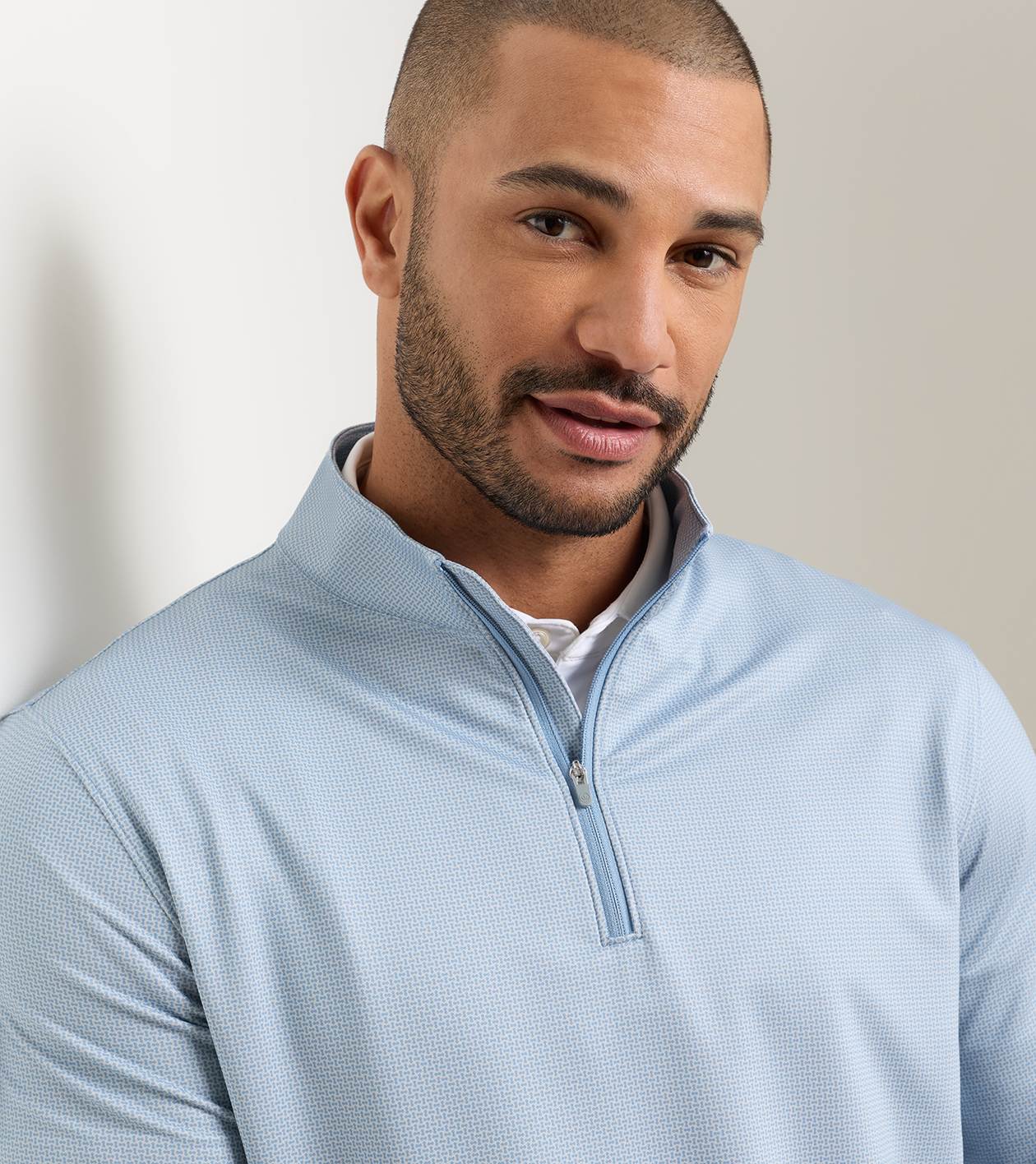 Perth Basketweave Performance Quarter-Zip in LAKESIDE - Alternate Image 4