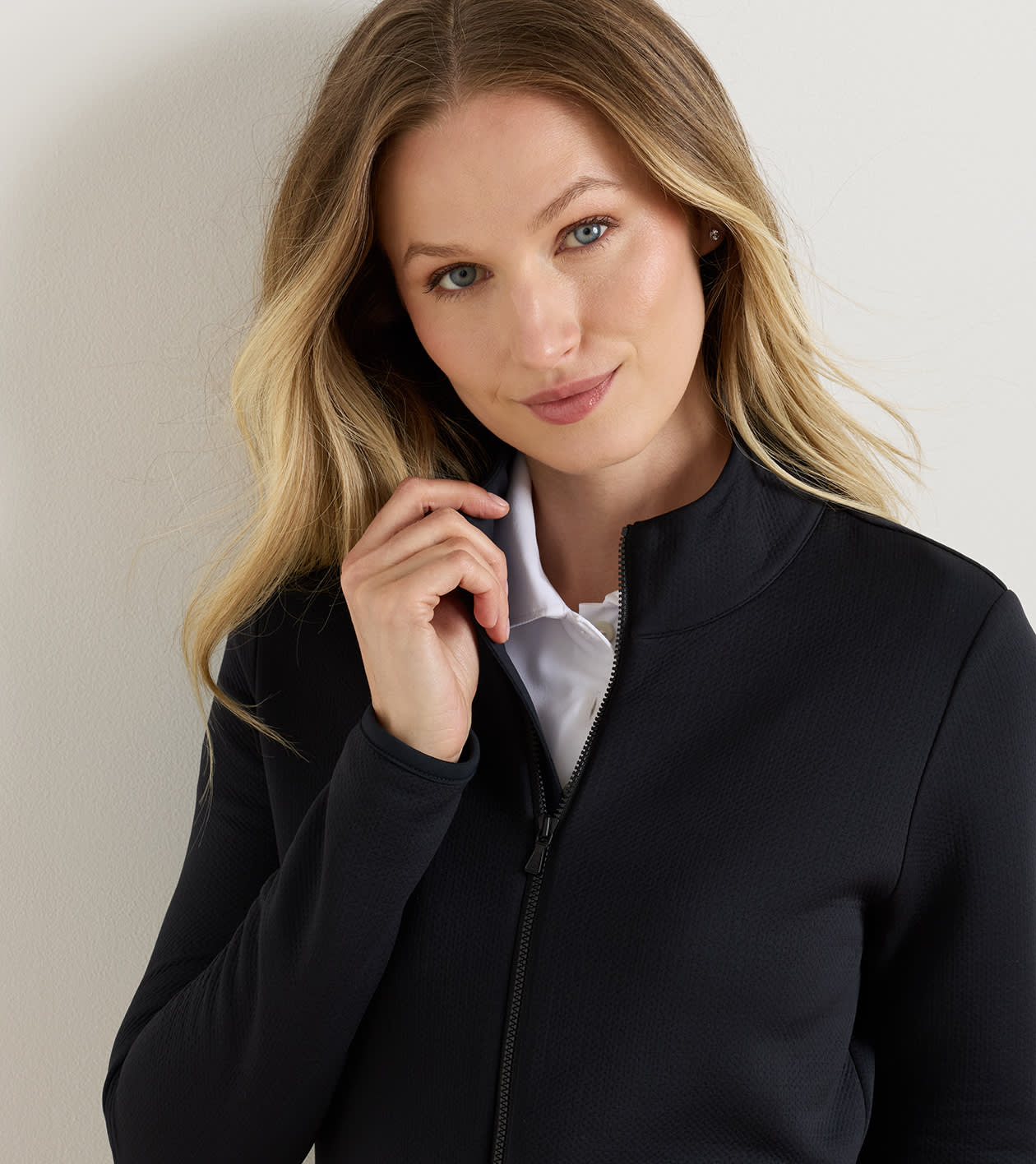 Lumi-Knit Performance Full Zip in Black - Alternate Image 5