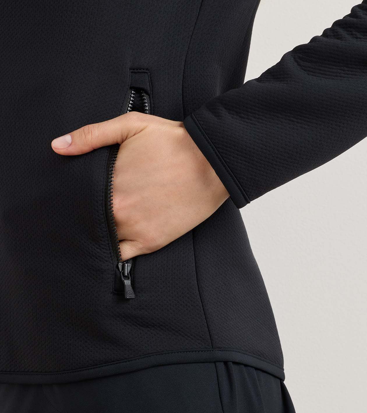 Lumi-Knit Performance Full Zip in Black - Alternate Image 4