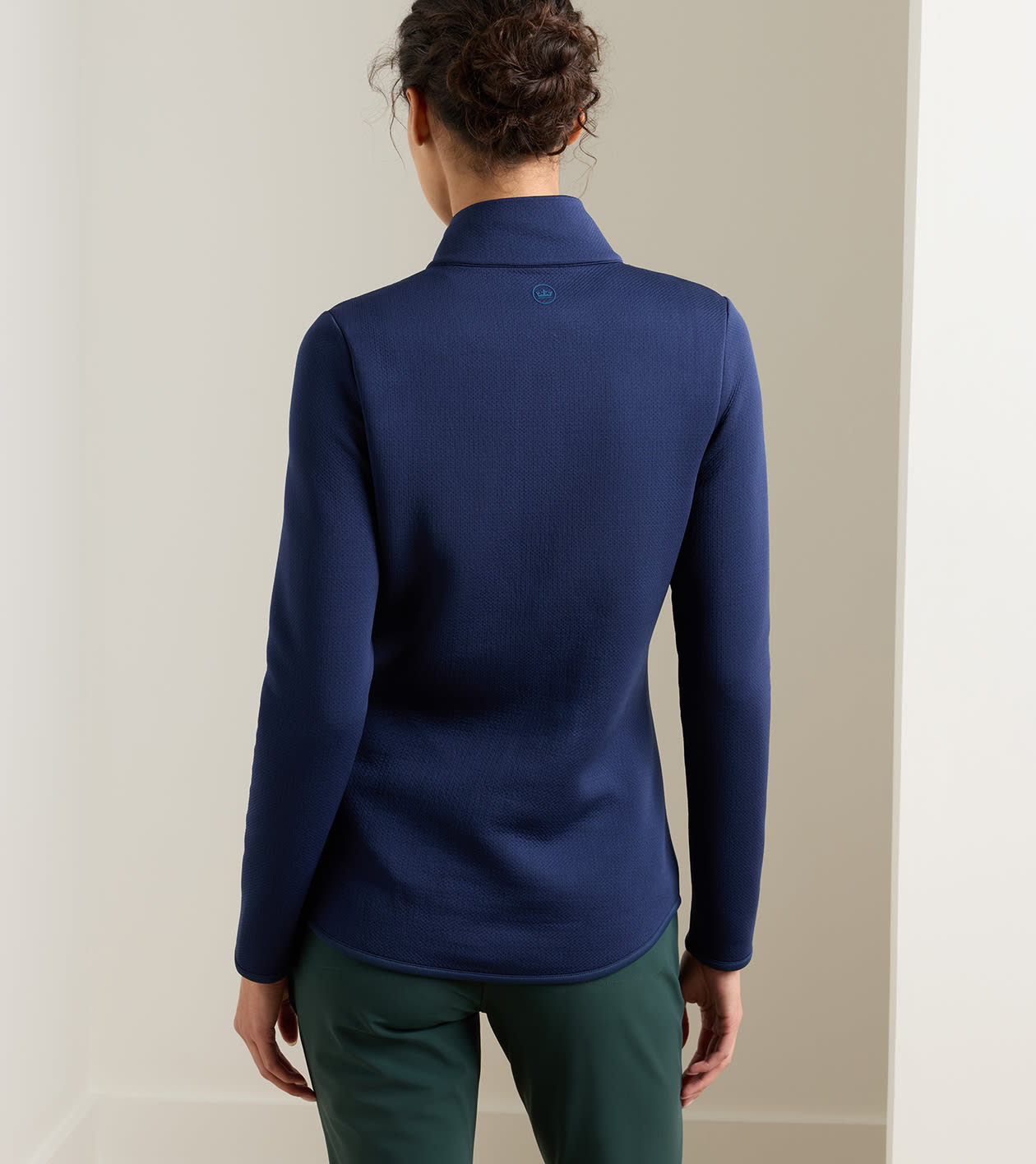 Lumi-Knit Performance Full-Zip in Navy - Alternate Image 2