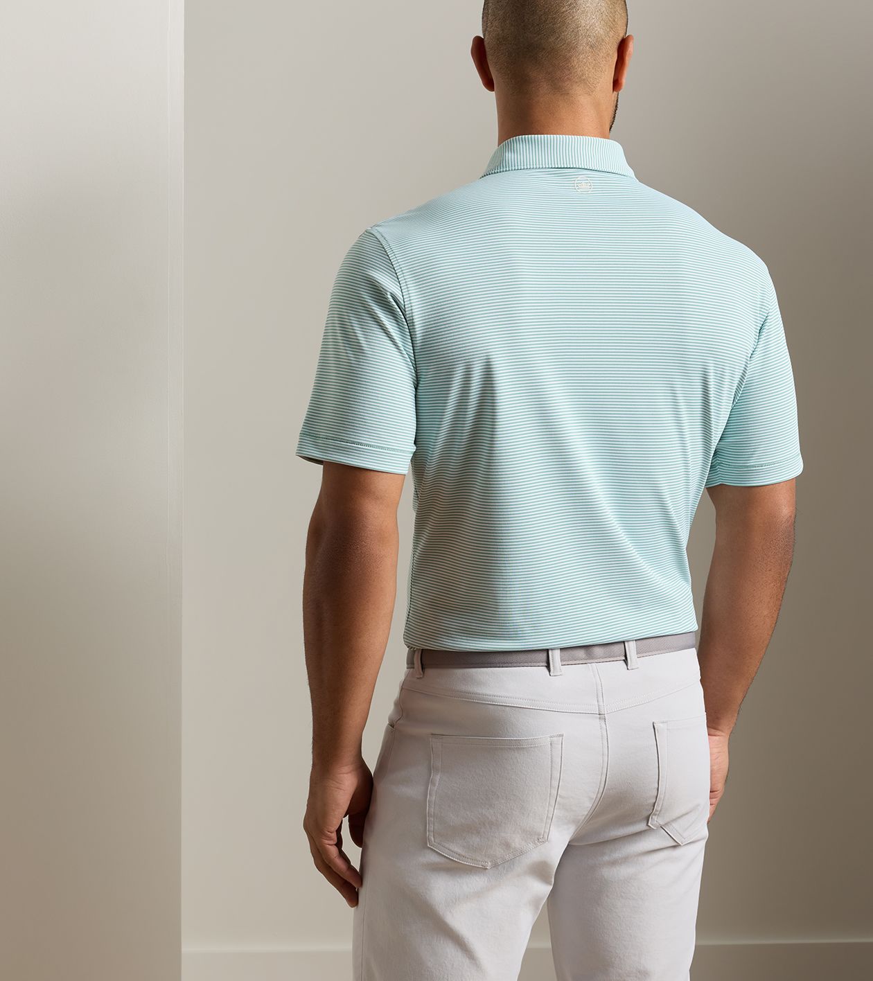 Candor Performance Mesh Polo in FRESH MINT - Alternate Image 2