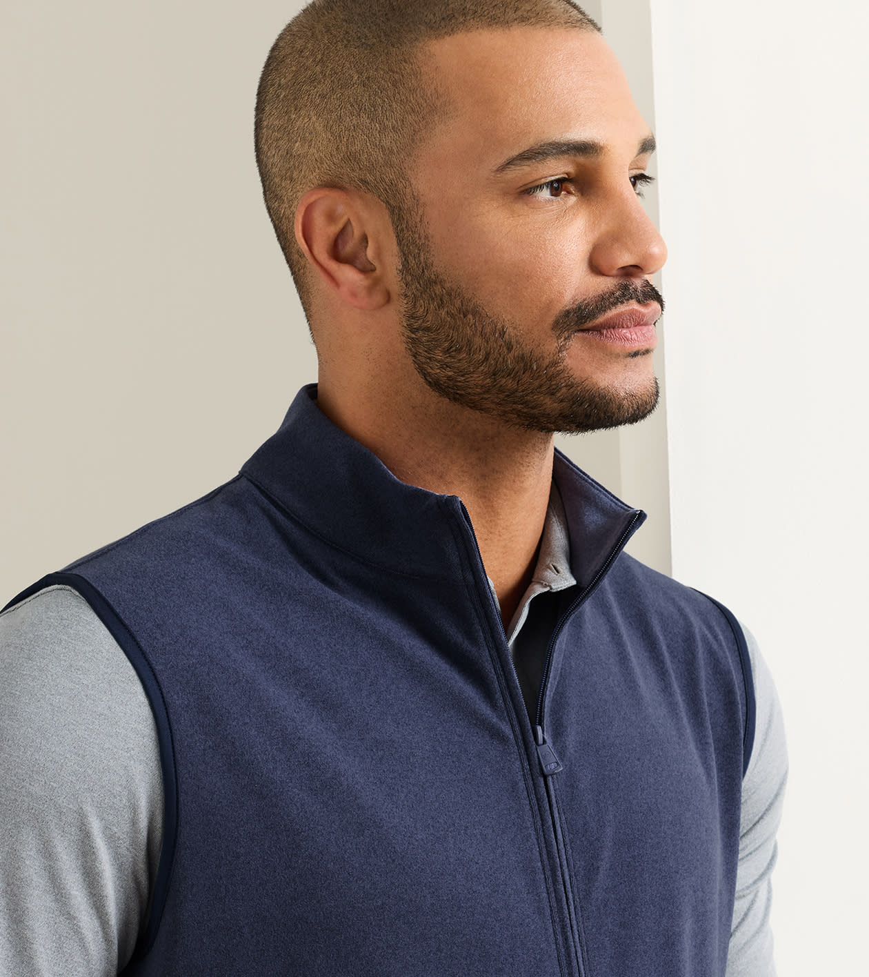 Ardent Air Performance Full-Zip Gilet in Navy - Alternate Image 3
