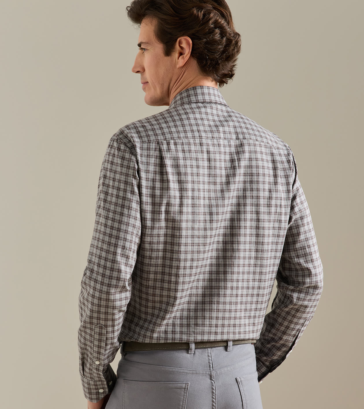 Bernard Cotton Sport Shirt in GREY MIST - Alternate Image 2