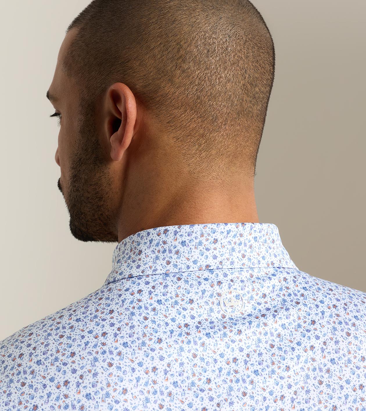 Ranch Water Performance Jersey Polo in White - Alternate Image 3