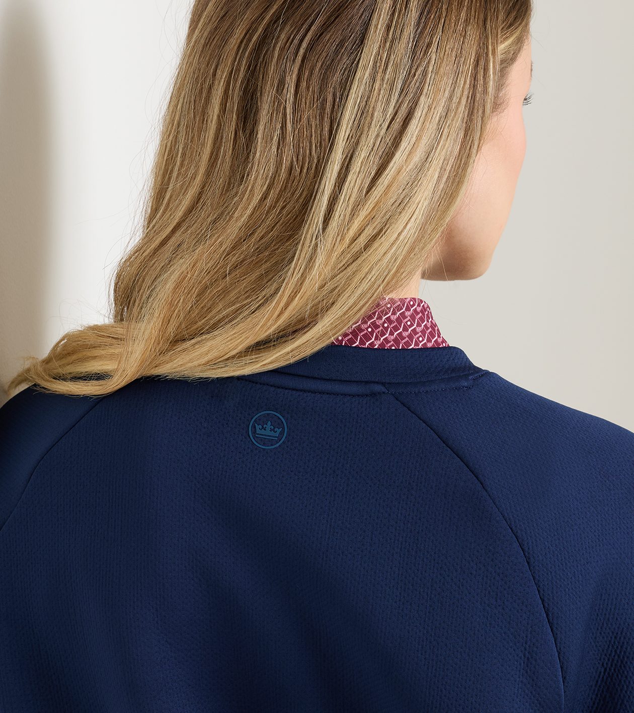 Lumi-Knit Performance Crewneck in Navy - Alternate Image 3