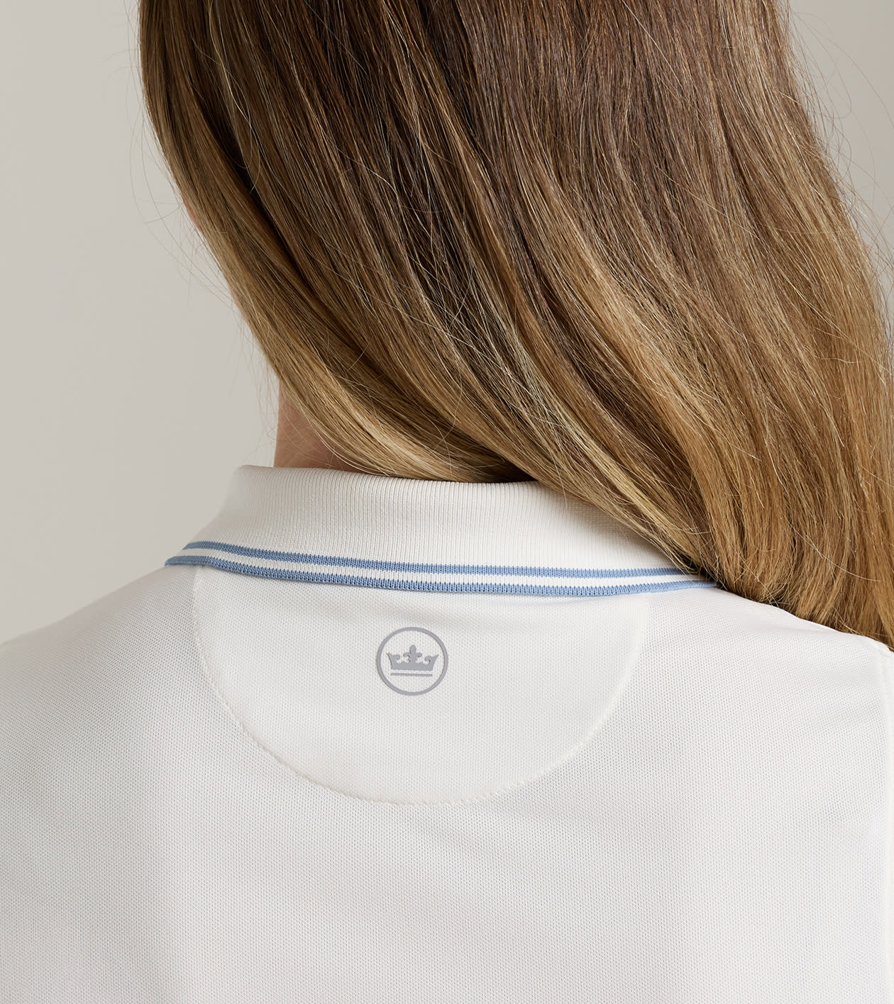 Canterbury Tipped Sport Mesh Sleeveless Polo in SOFT WHITE / RAINWATER - Alternate Image 3